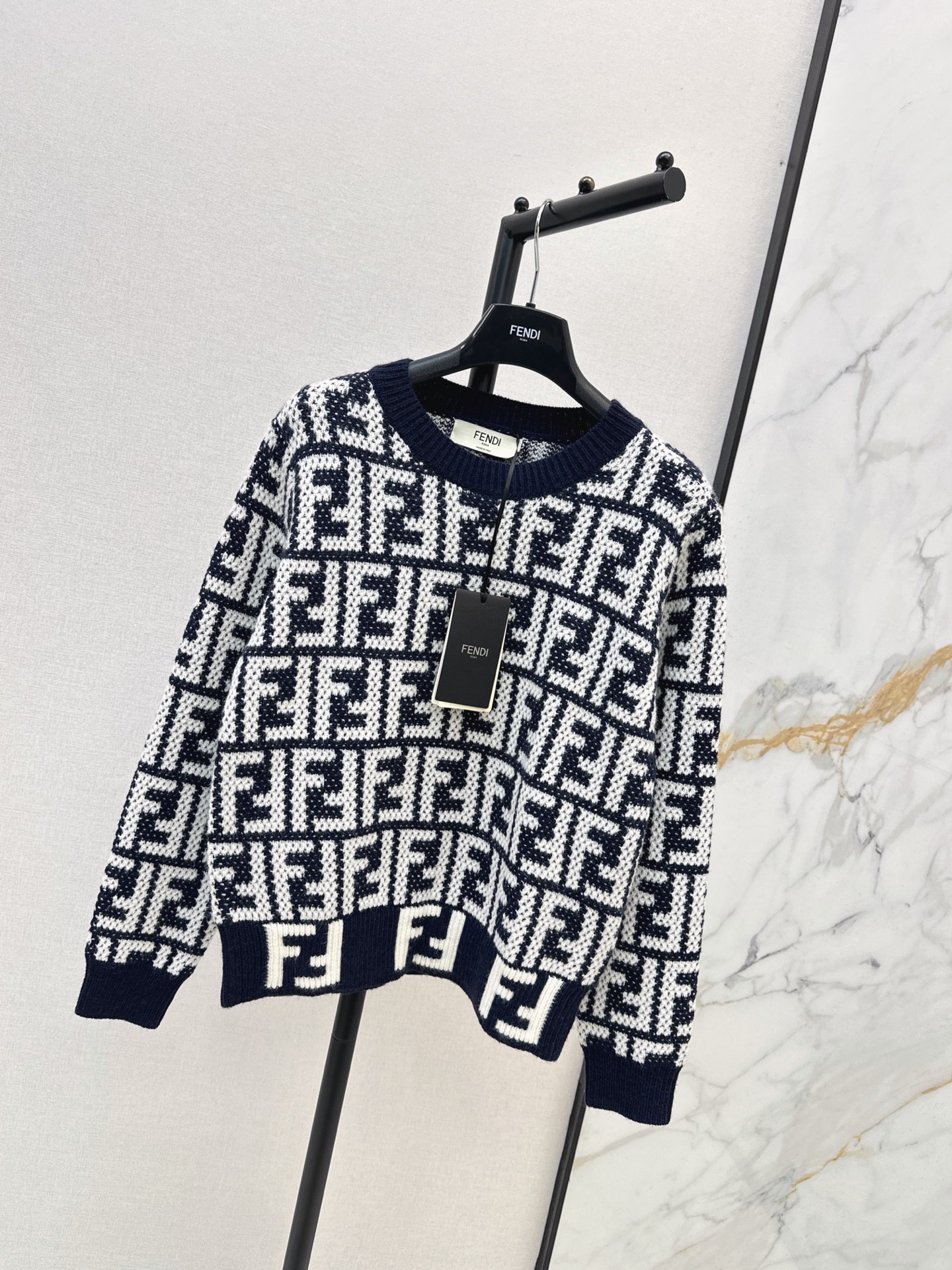 Fen 26fw jacquard sweater