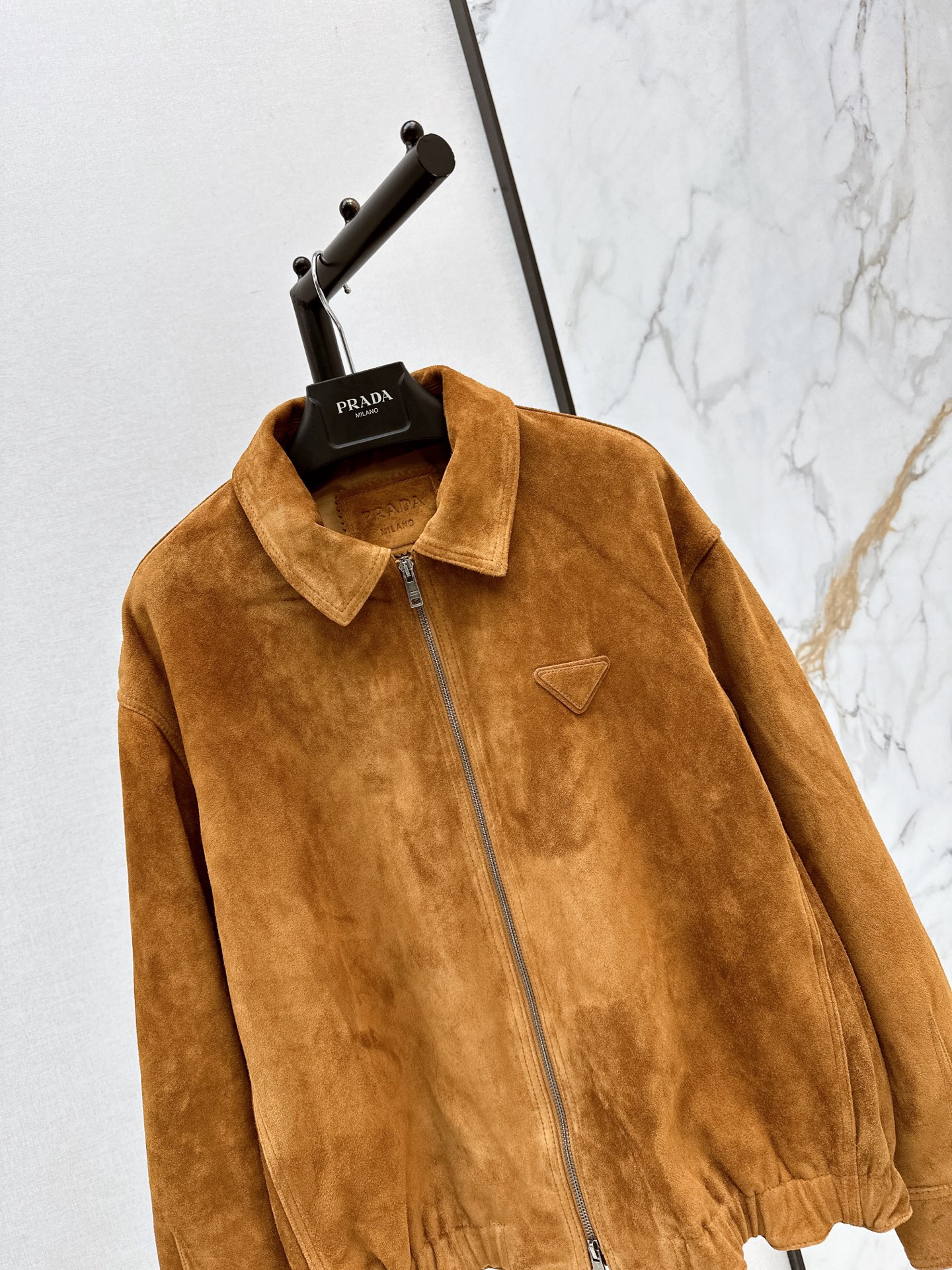 Pra 26fw suede leather jacket