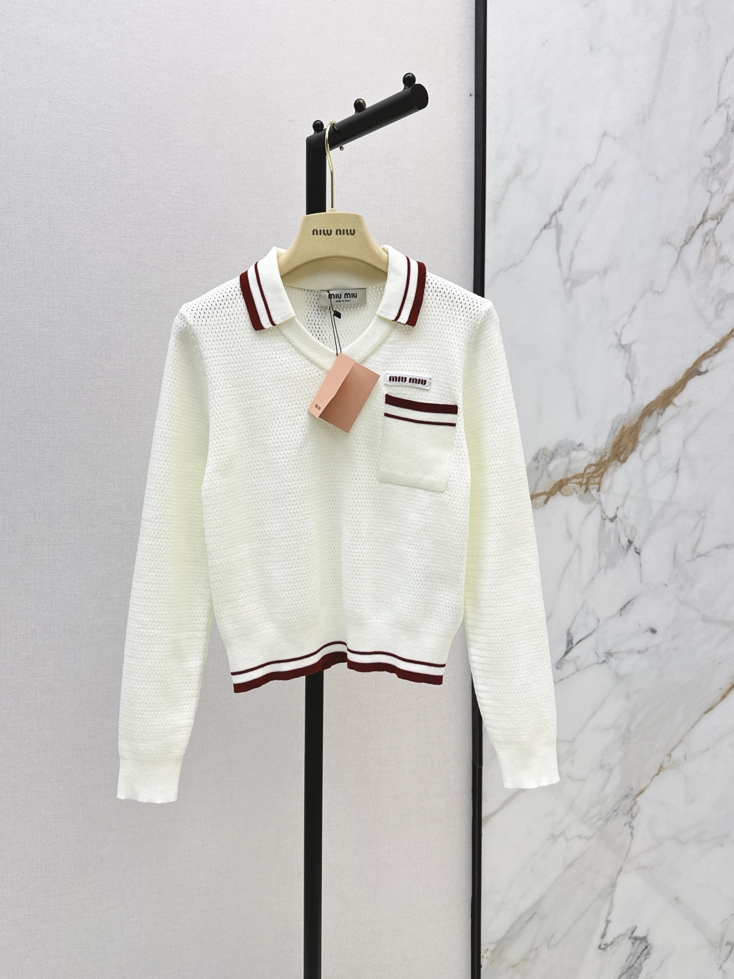 Miu 26fw polo sweater