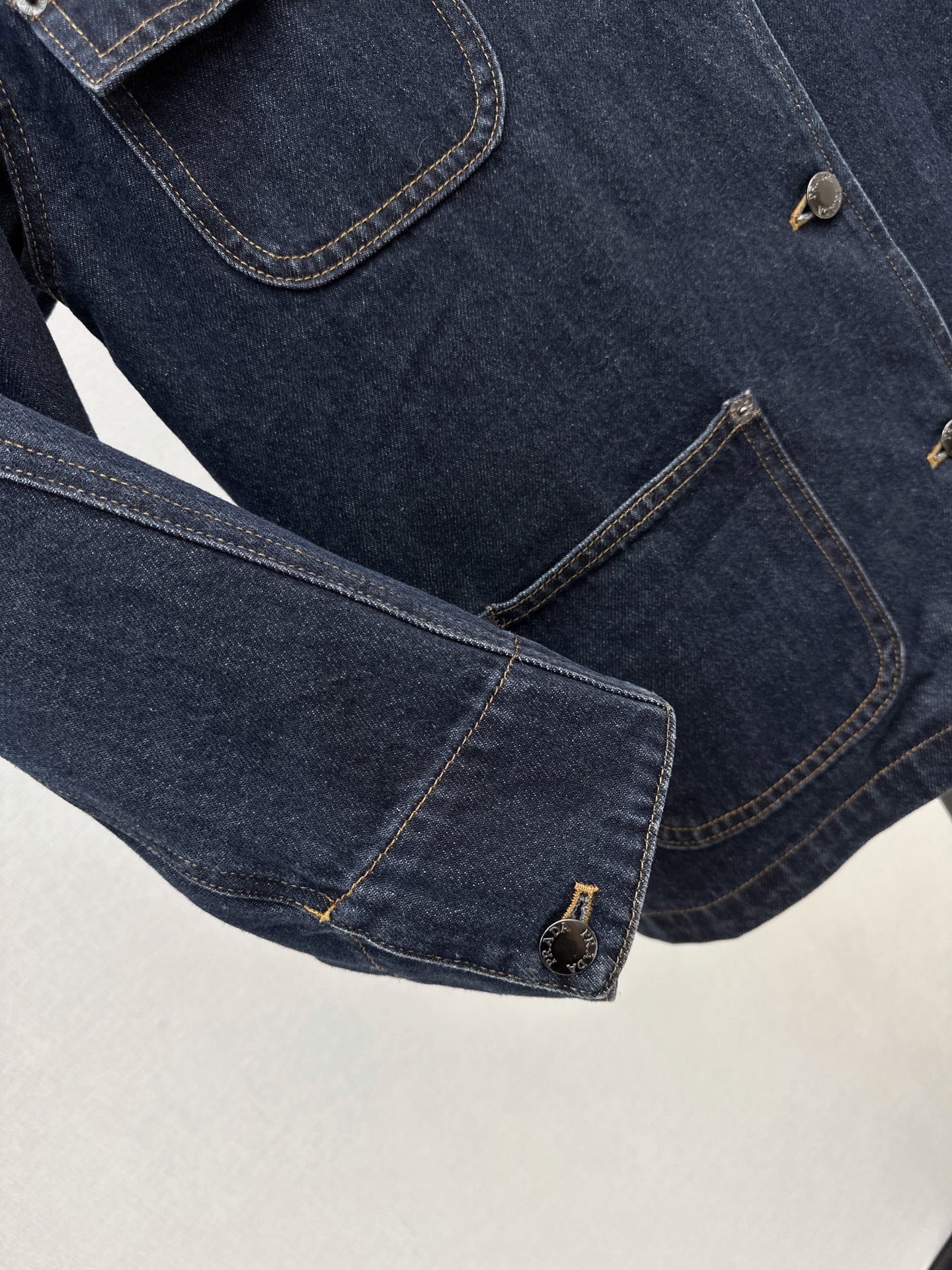 Pra 26fw denim jacket padded vest set
