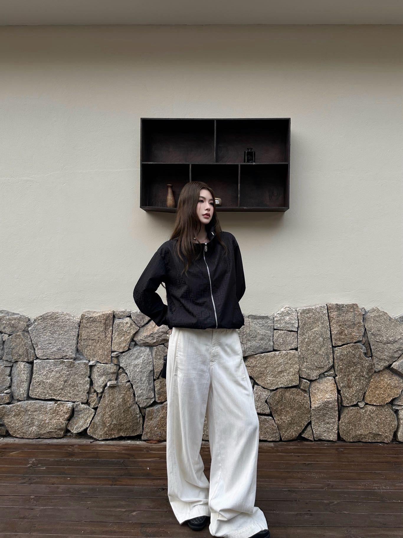 Fen 26fw jacquared hooded jacket