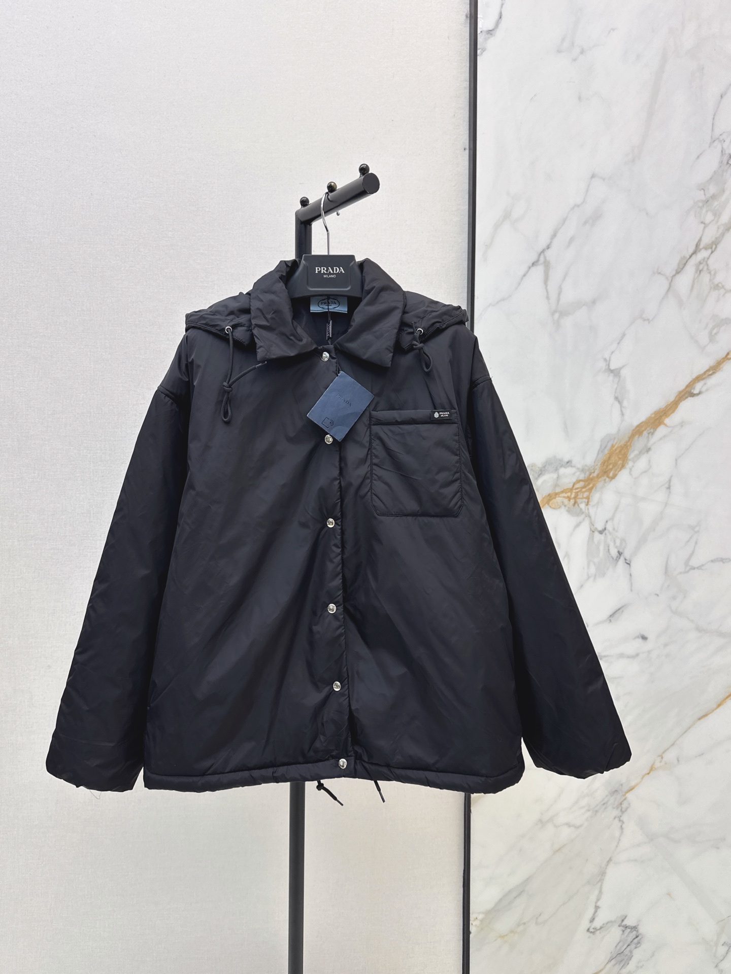 Pra 26fw hooded padded jacket
