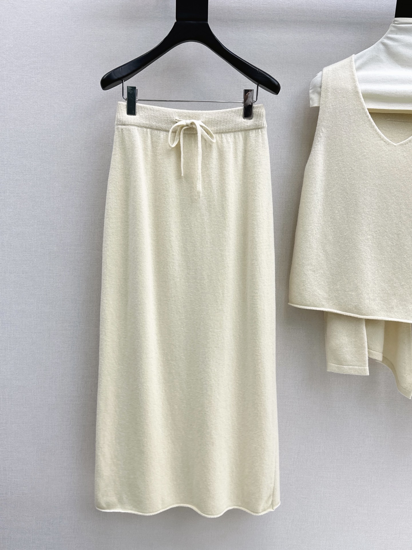 Max 26fw wool knit vest cardigan skirt sets