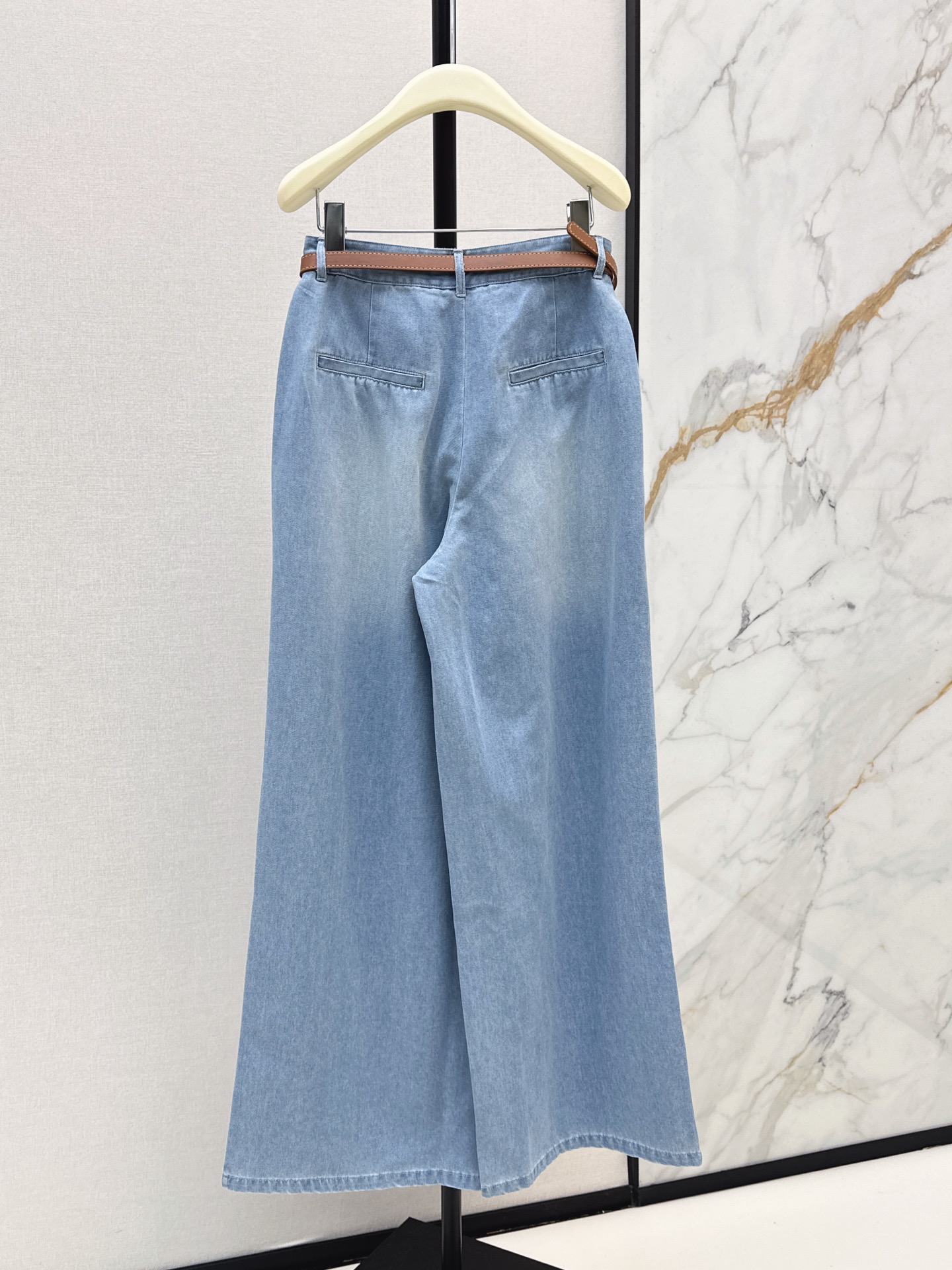 Ralp 26fw wide-leg belted jeans