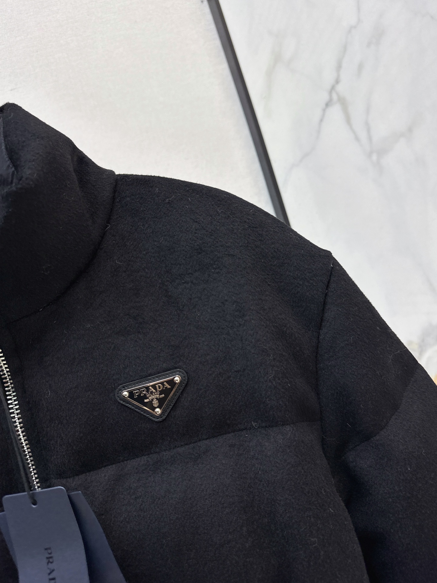 Pra 26fw belted woolen down jacket