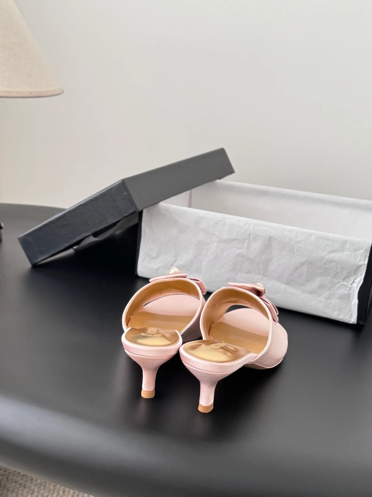 Chan 26ss kitten heel slides