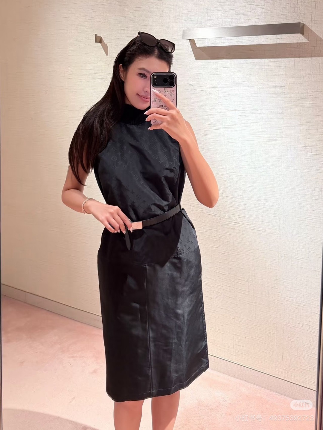 Loui 26fw belted sleeveless dress