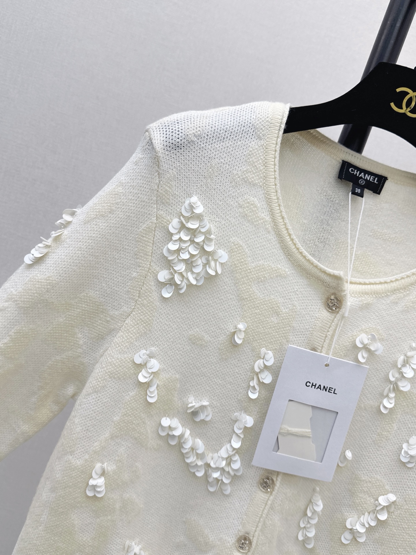 Chan 26fw sequin knit cardigan