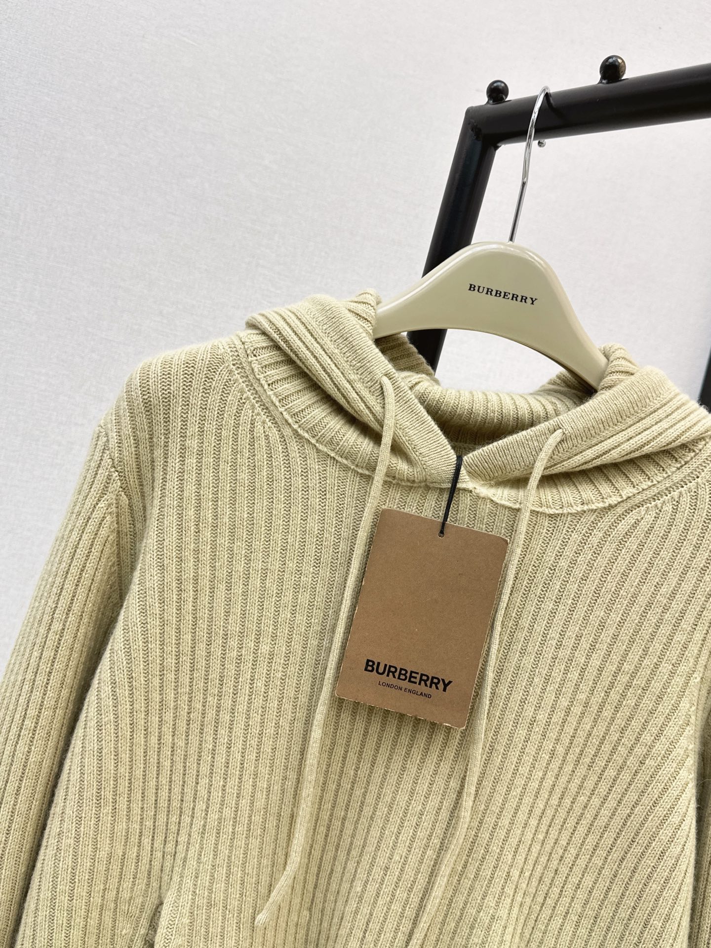 Bur 26fw hooded knit sweater