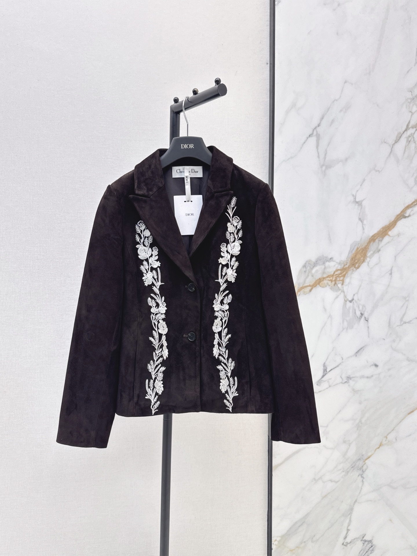 CD 26fw suede fleece embroidery blazer