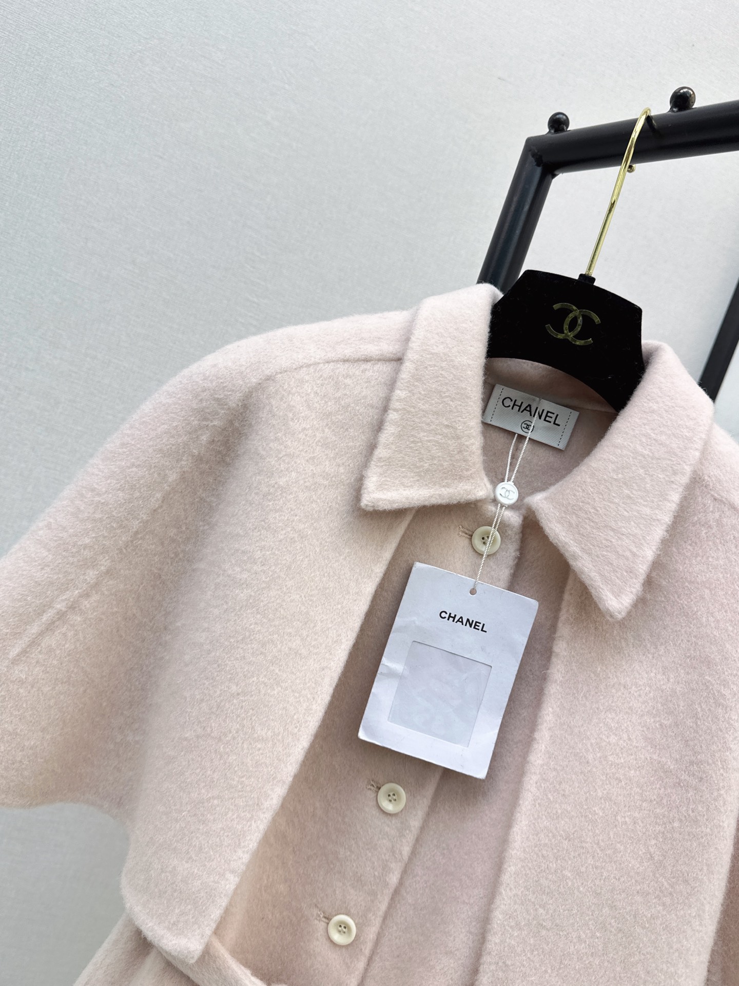 Chan 26fw woolen belted vest cape jacket sets