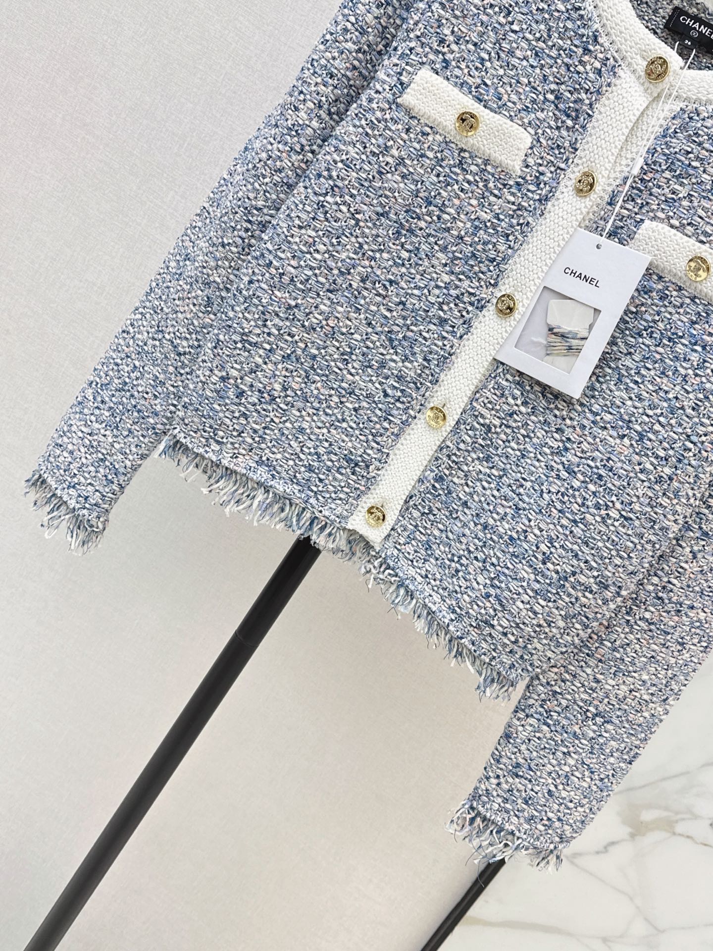 Chan 26fw fringe knit cardigan