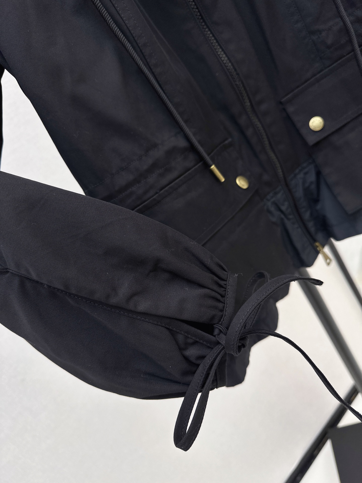 Monc 26fw drawstring hooded jacket