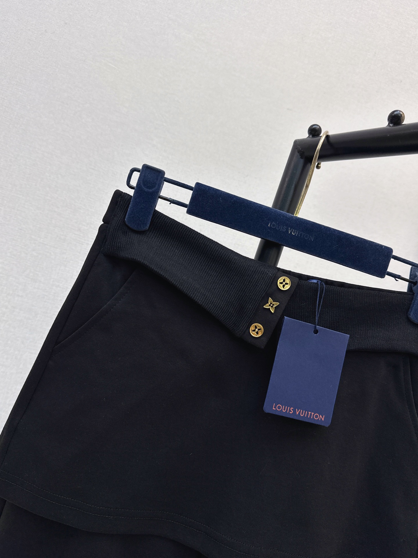 Loui 26fw skirt-overlay wide-leg pants