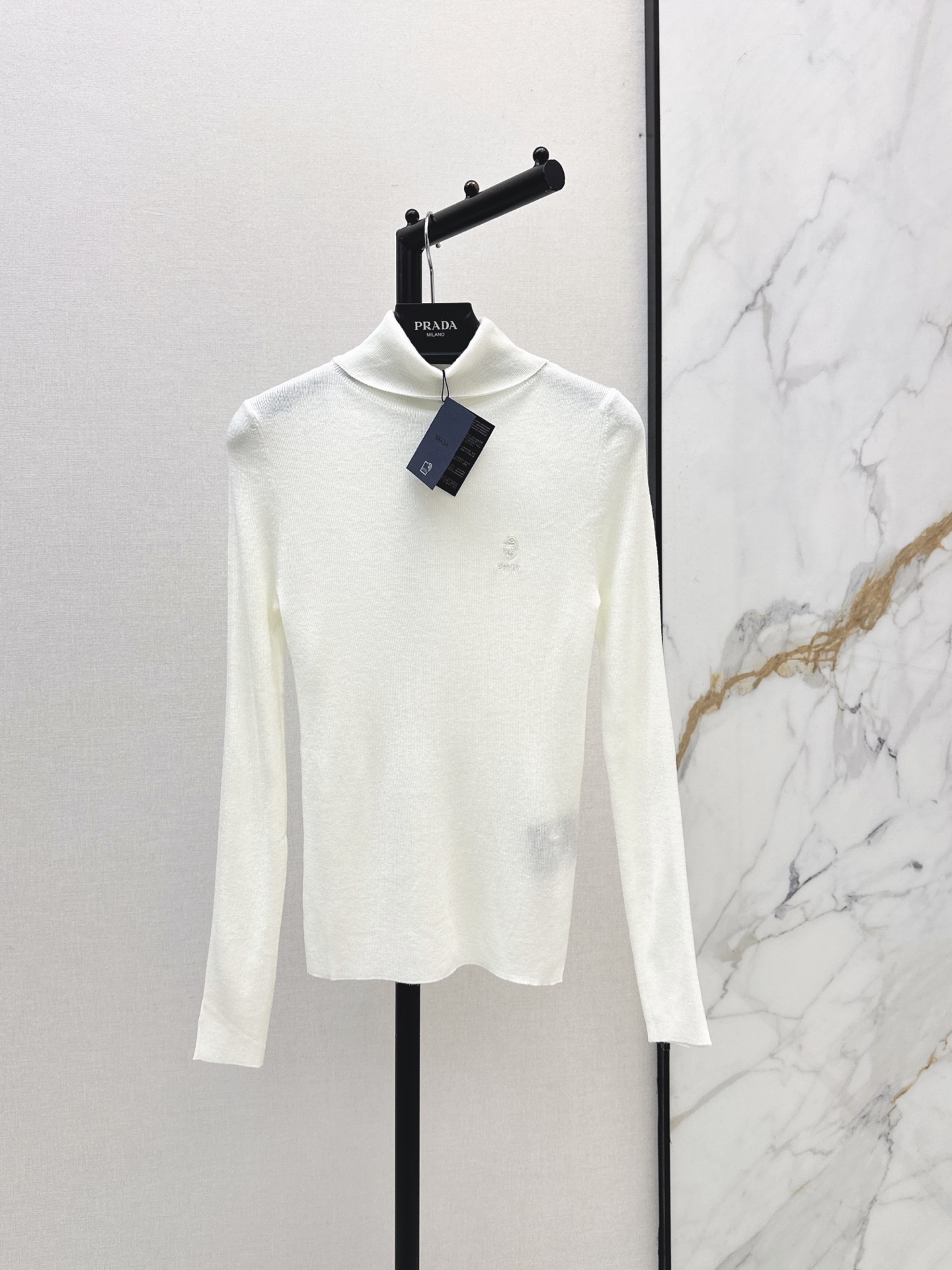 Pra 26fw knit high neck basic tee