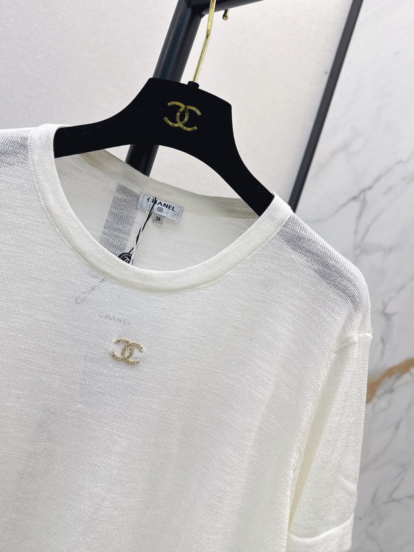 Chan 26ss 2in1 meash knitwear