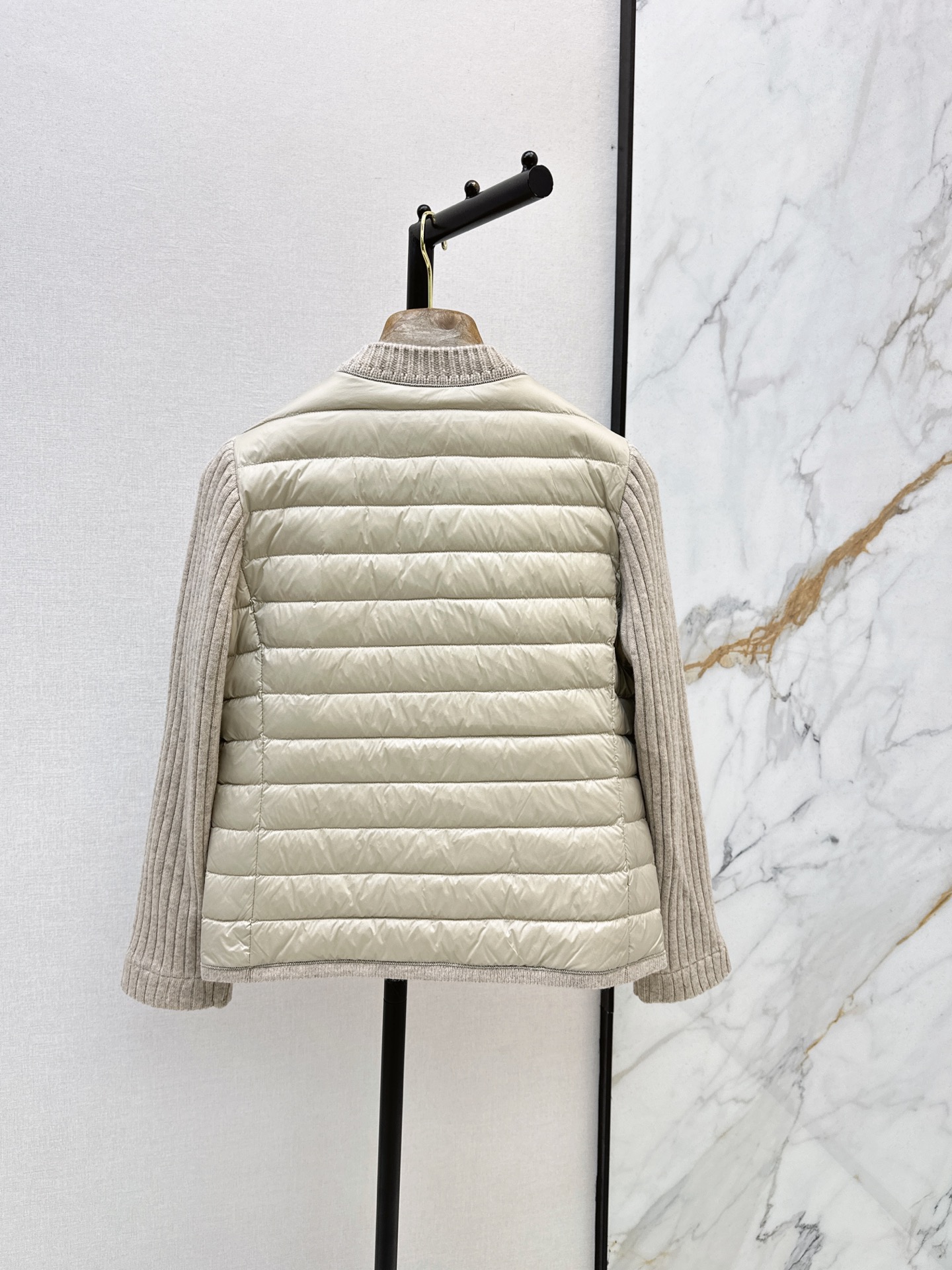 Brun 26fw wool knit contract down jacket