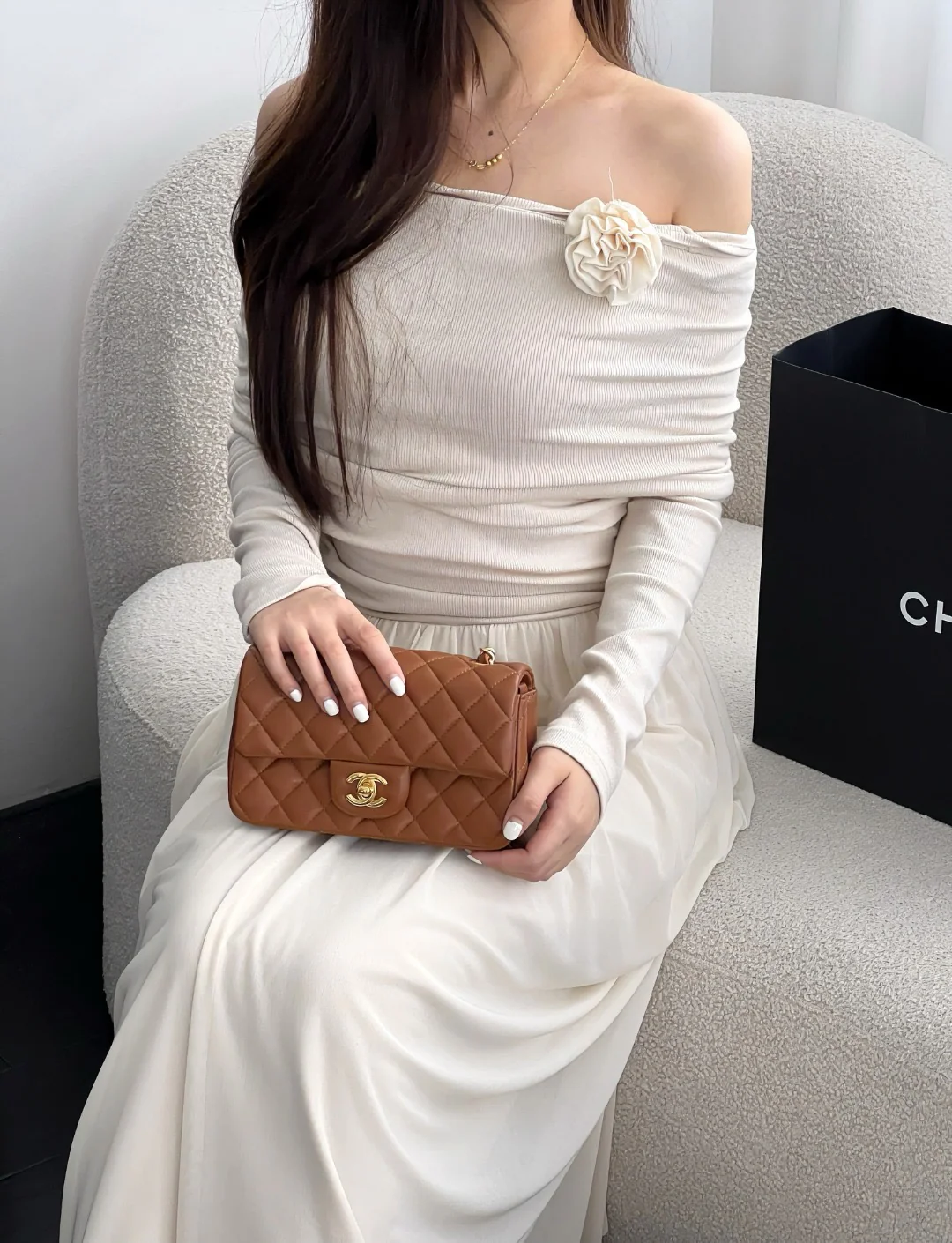 Chan cf20 chain shoulder bag