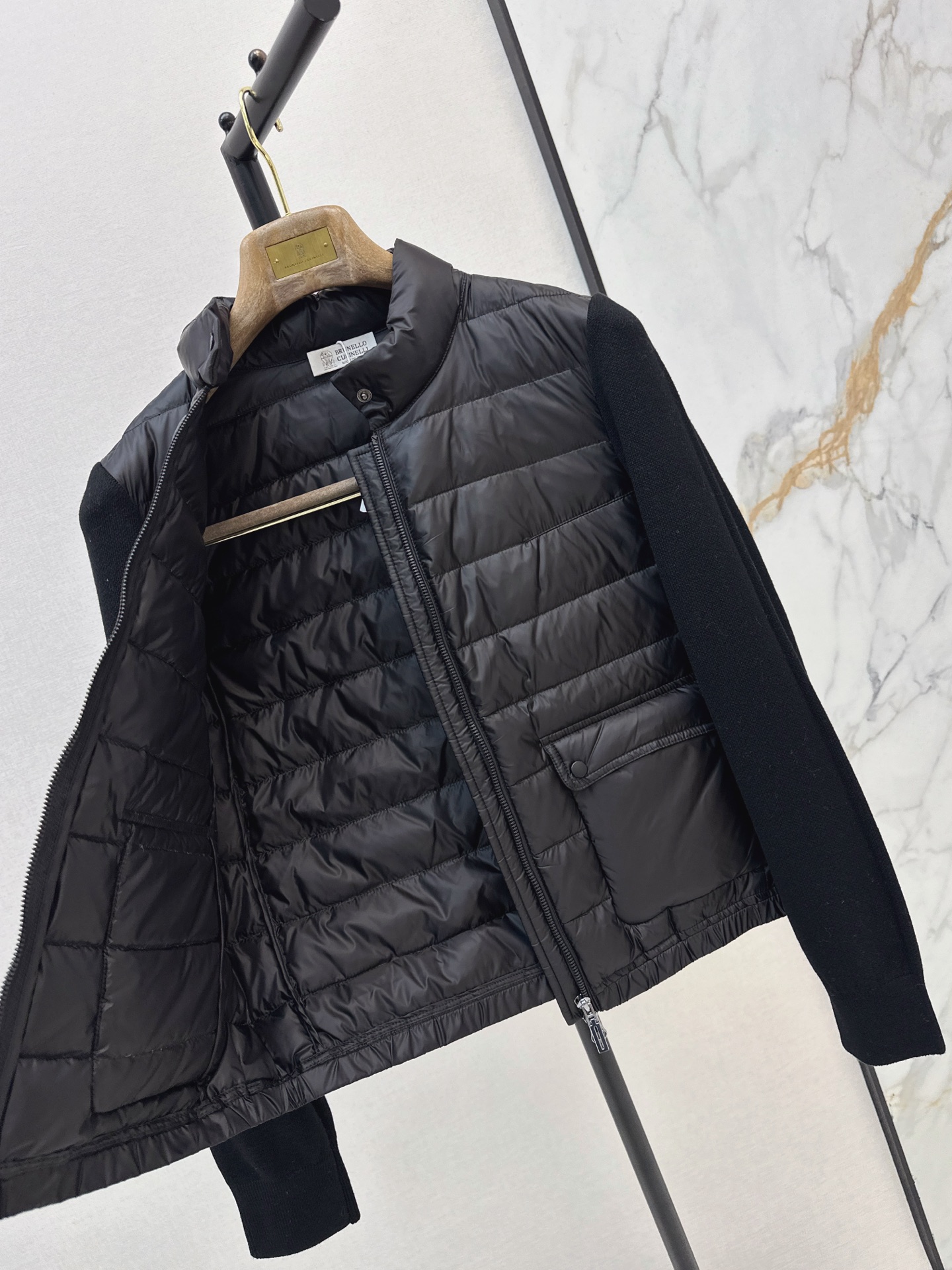 Bun 26fw knit contract down jacket