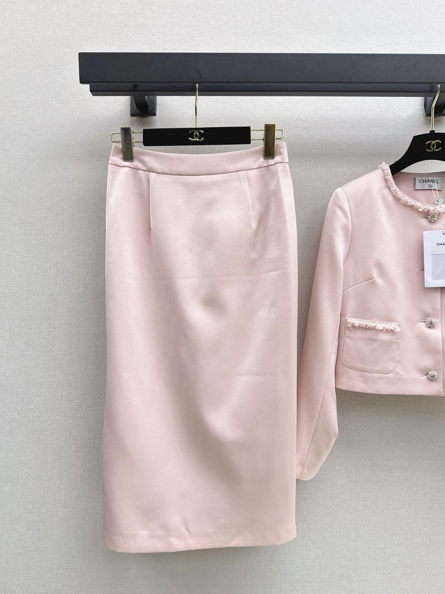 Chan 26fw cropped jacket slirt sets