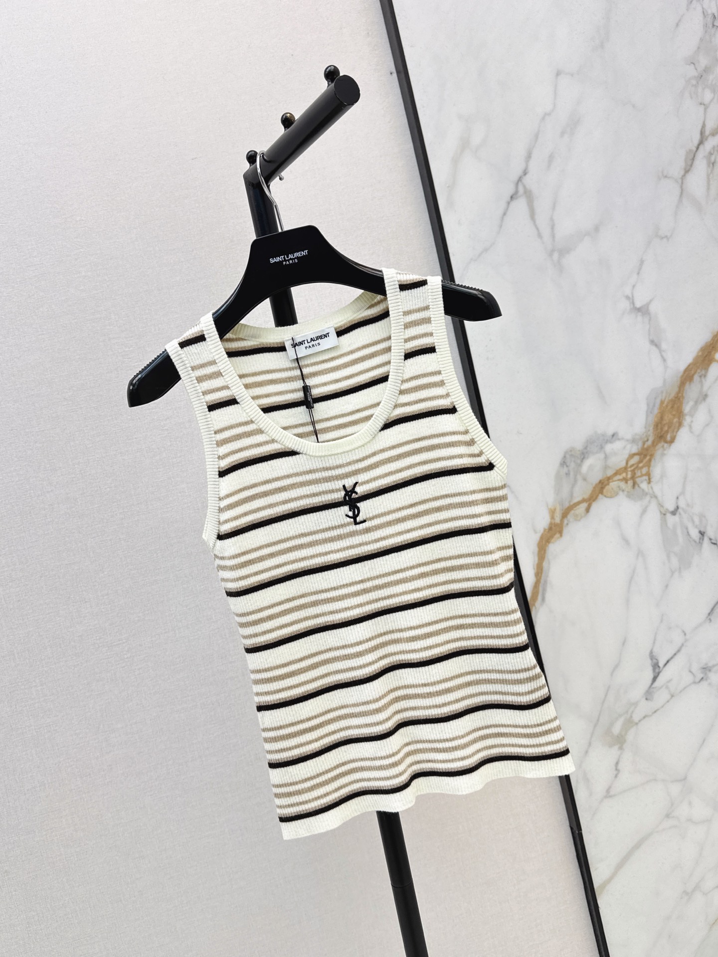Sain 26fw stripe knit vest