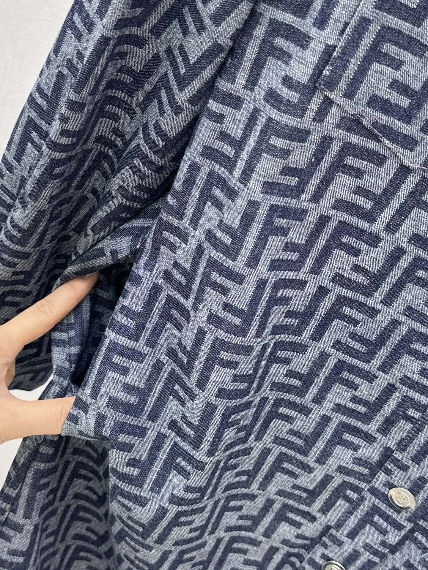 Fen 26fw jacquard denim dress