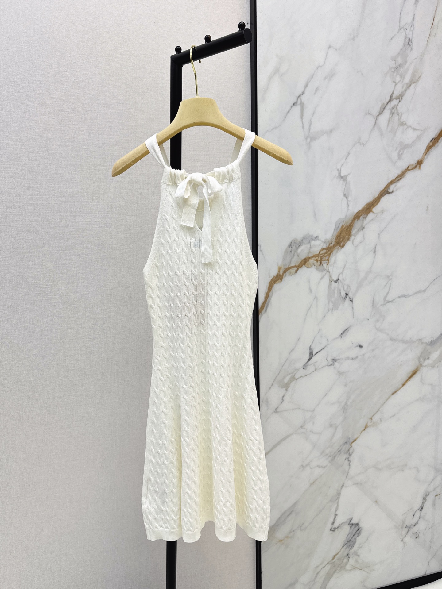 Miu 26fw slim-fit knit slip dress
