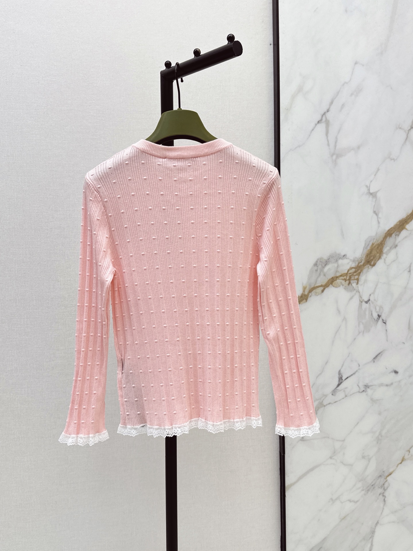 Guc 26fw lace trim knit cardigan
