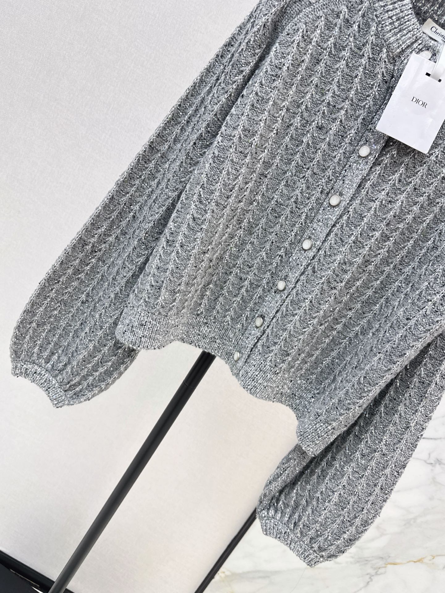 CD 26fw iridescent sequin cardigan jacket
