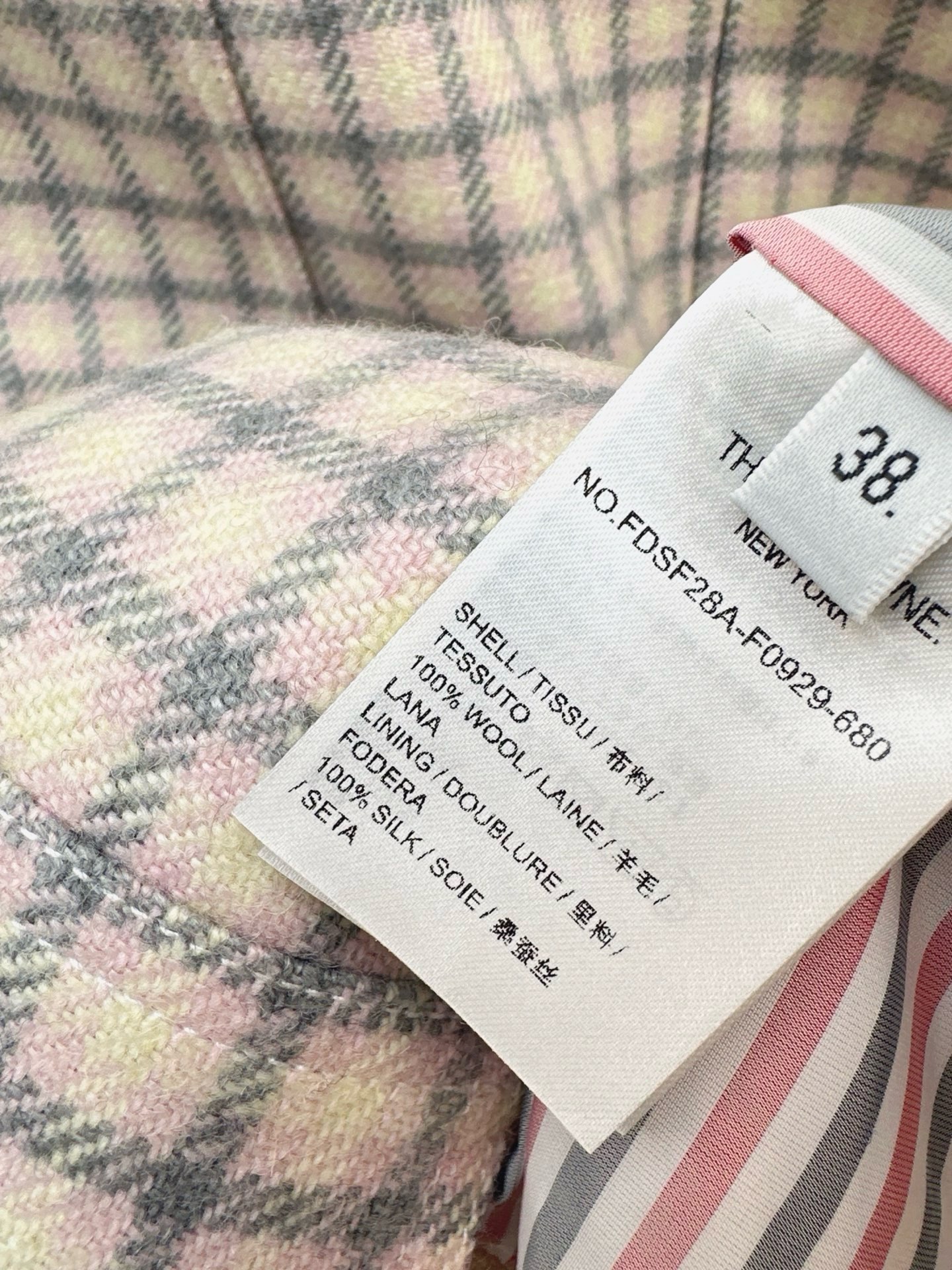 Thom 26fw sleeveless tweed dress