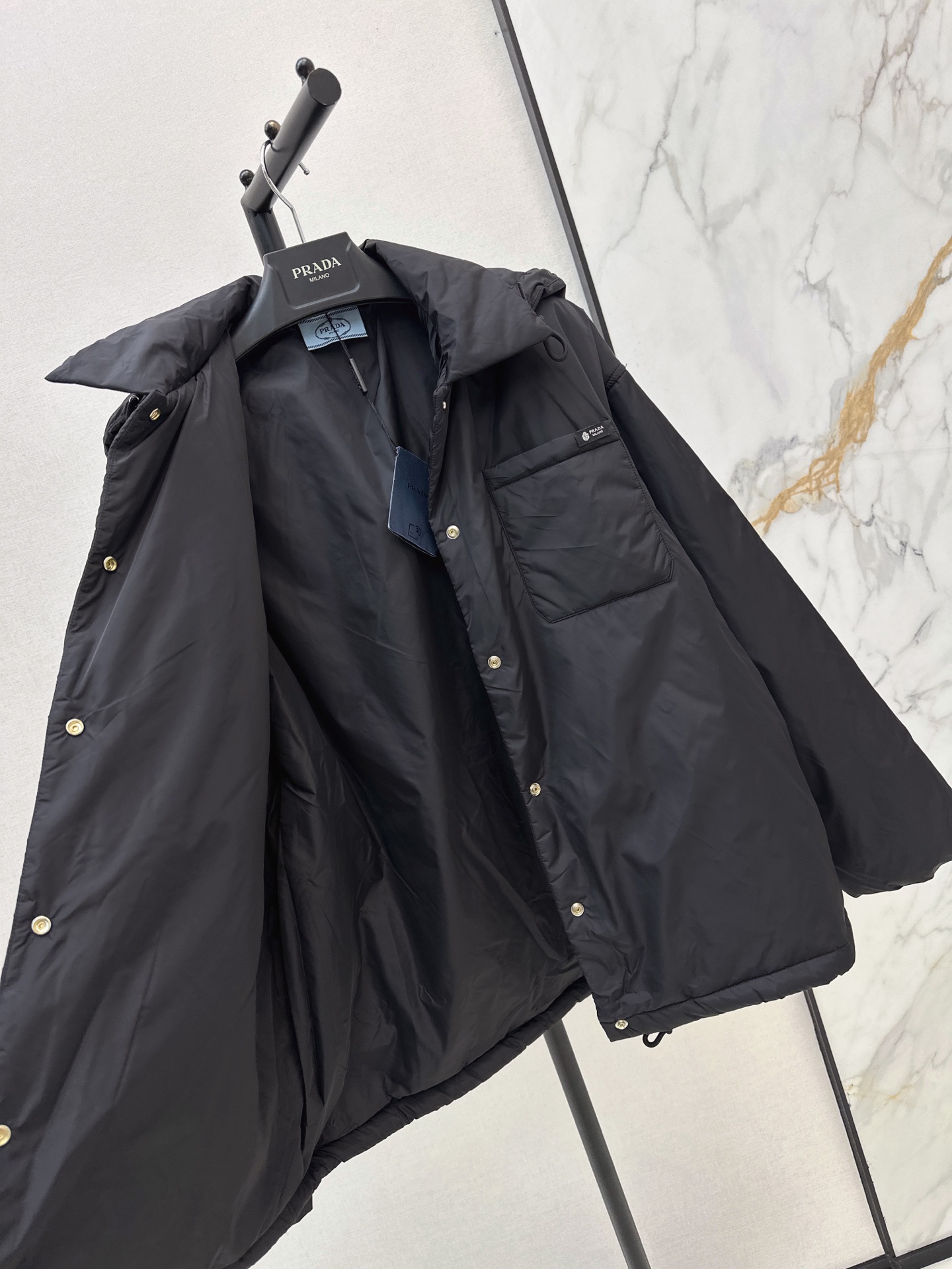 Pra 26fw hooded padded jacket