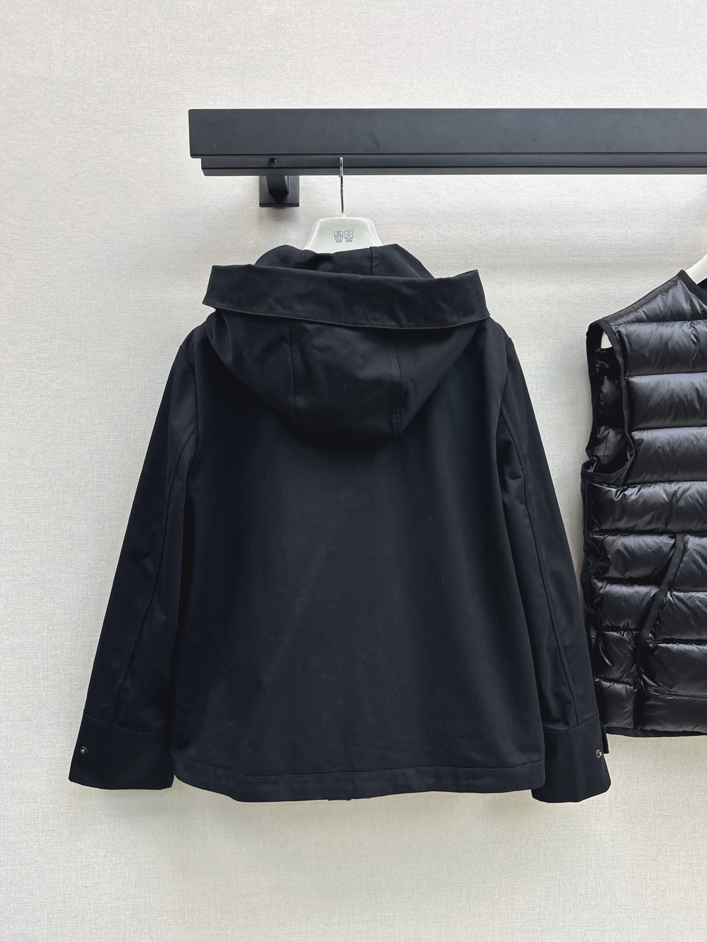 Monc 26fw down vest hooded trench coats sets