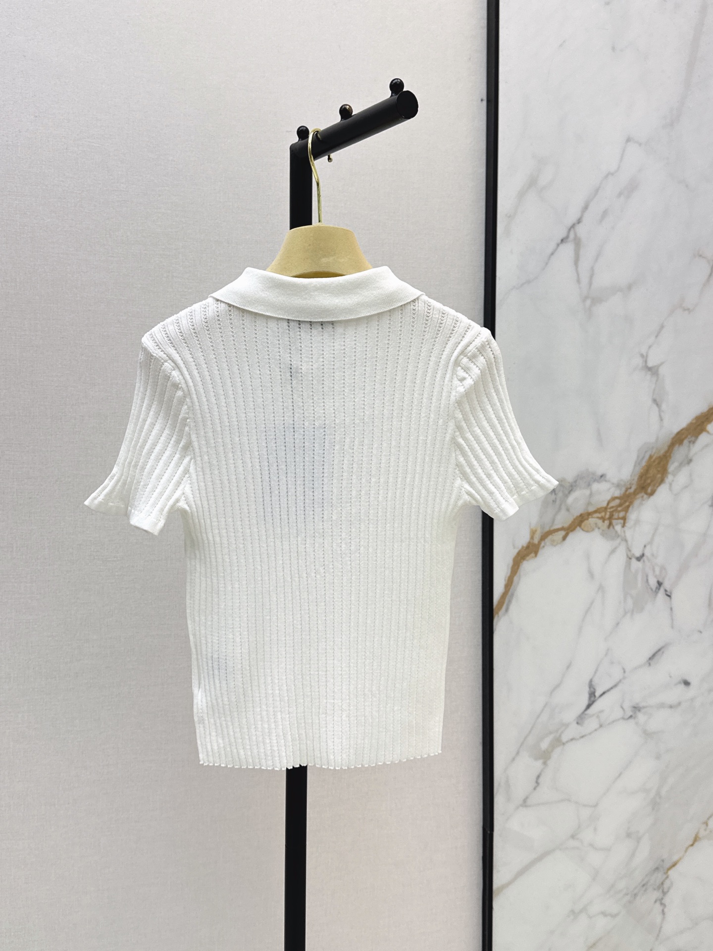 Miu 26fw polo knit top