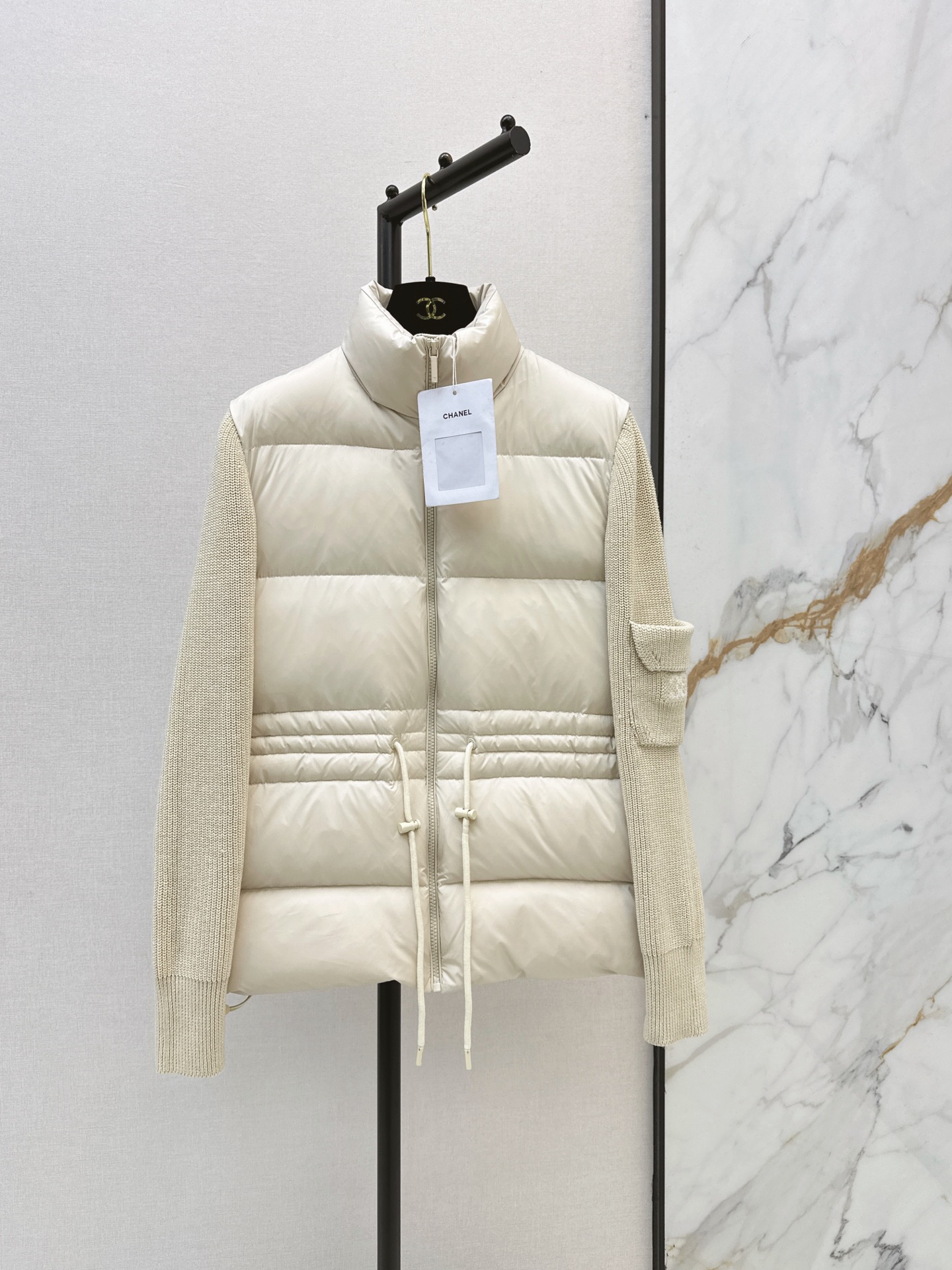 Chan 26fw wool contract drawstring down jacket