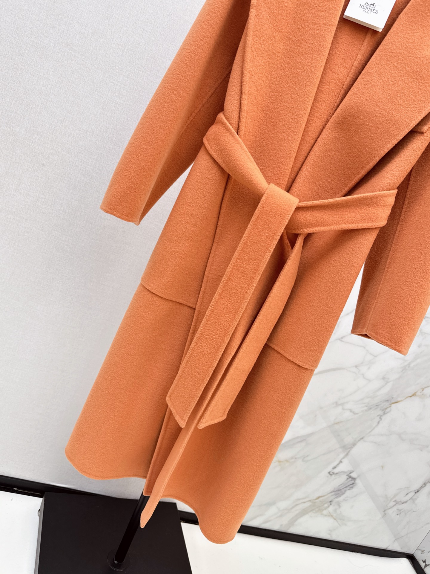 Her 26fw woolen belted overcoats
