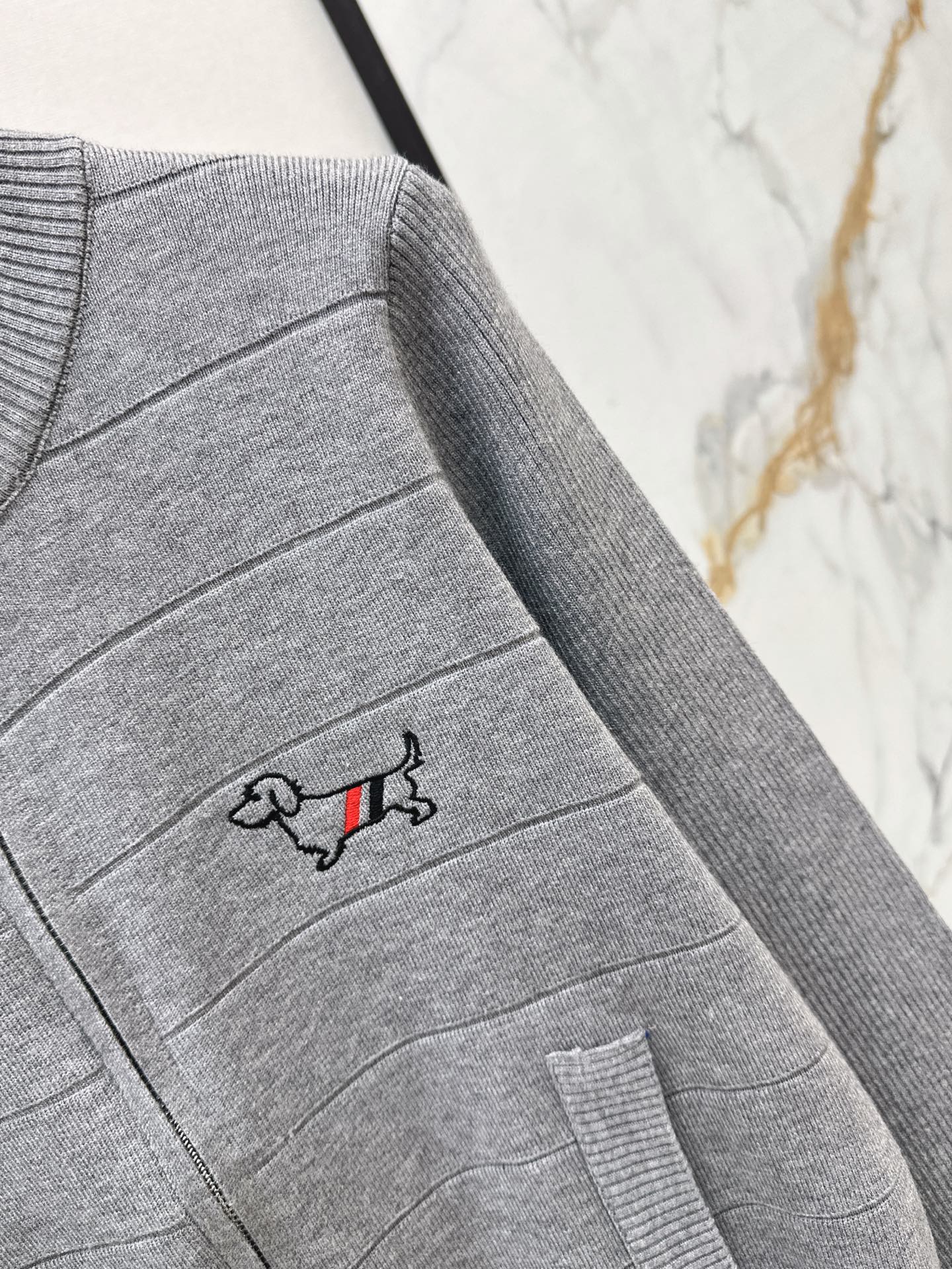 Thom 26fw embroidery knit cardigan