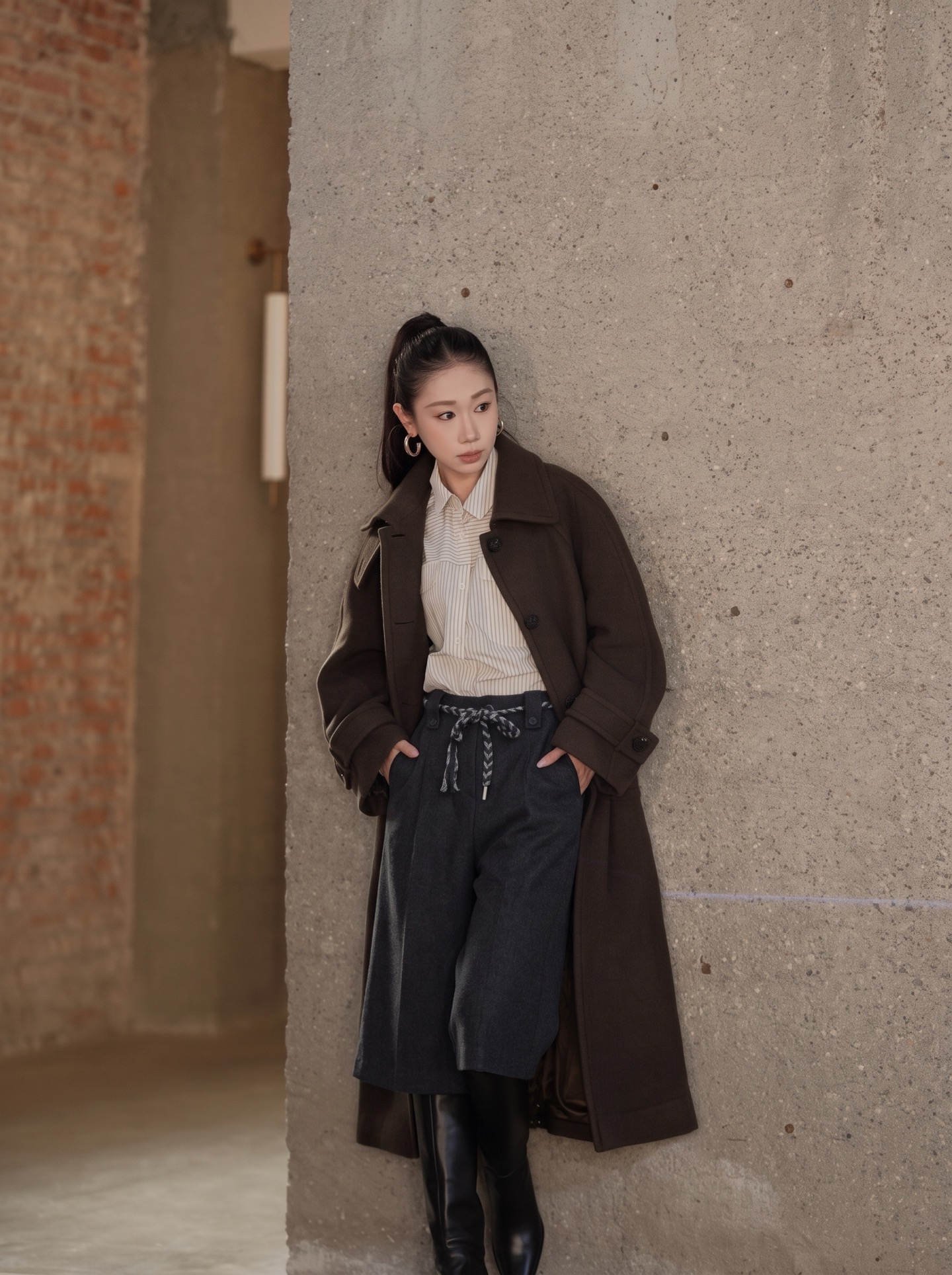 Row 26fw cropped wide-leg pants