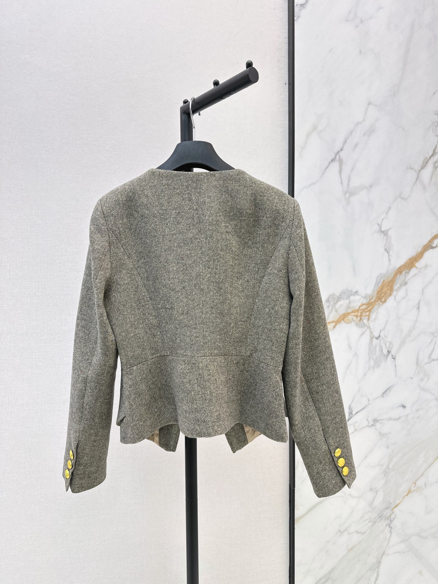 CD 26fw tweed peplum jacket