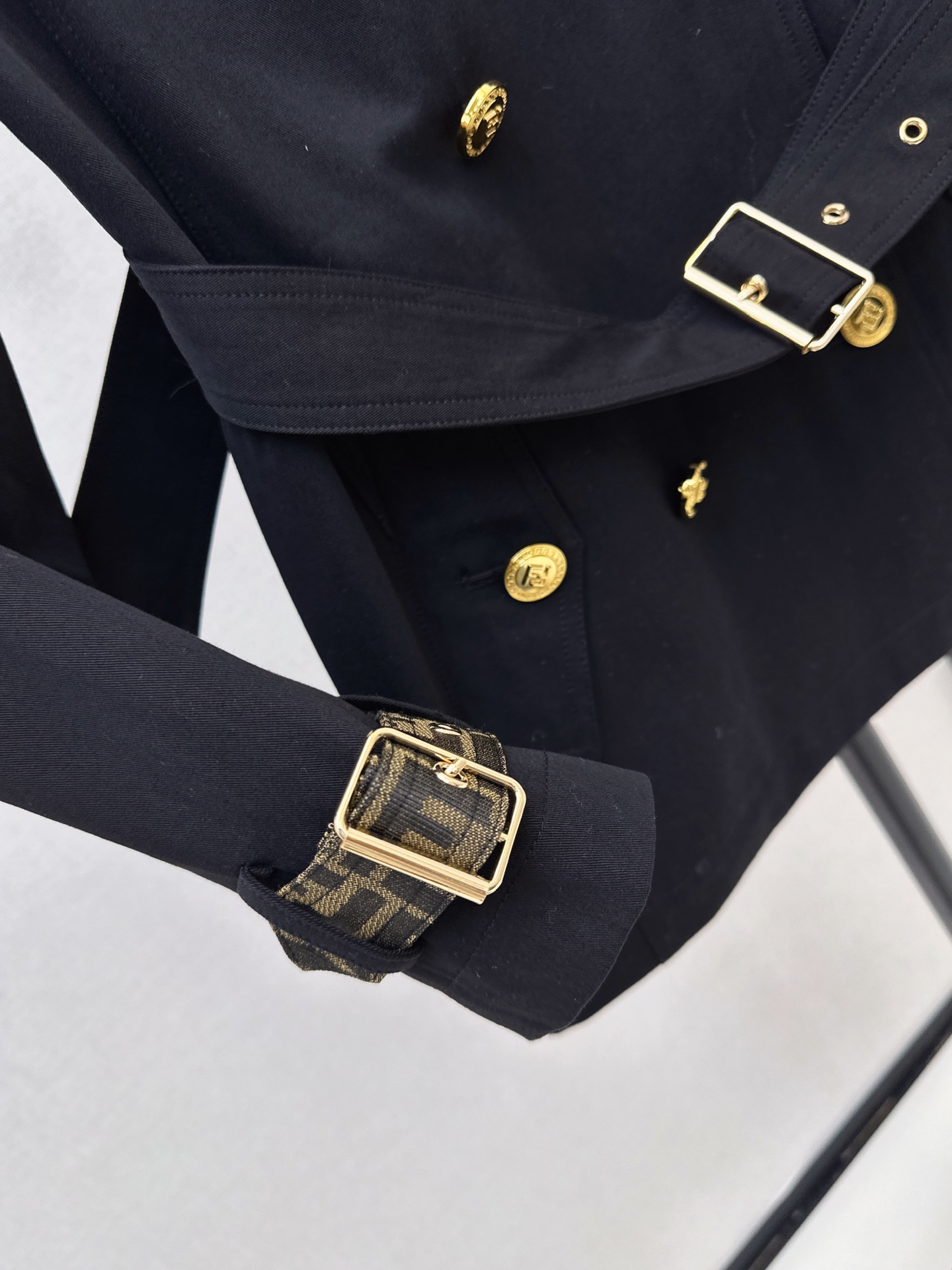 Fen 26fw hooded belted trench coats