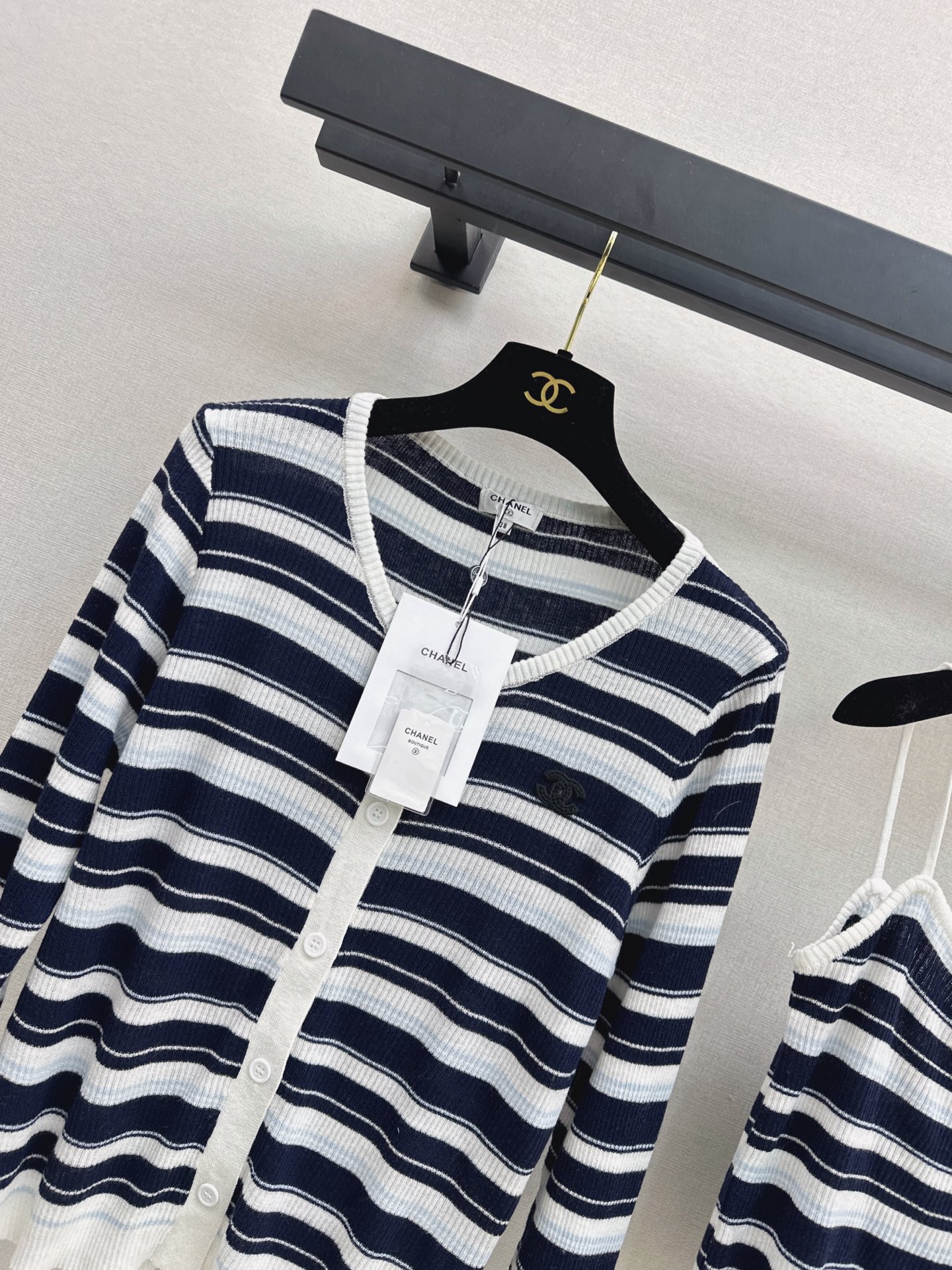 Chan 26fw knit camisole cardigan sets