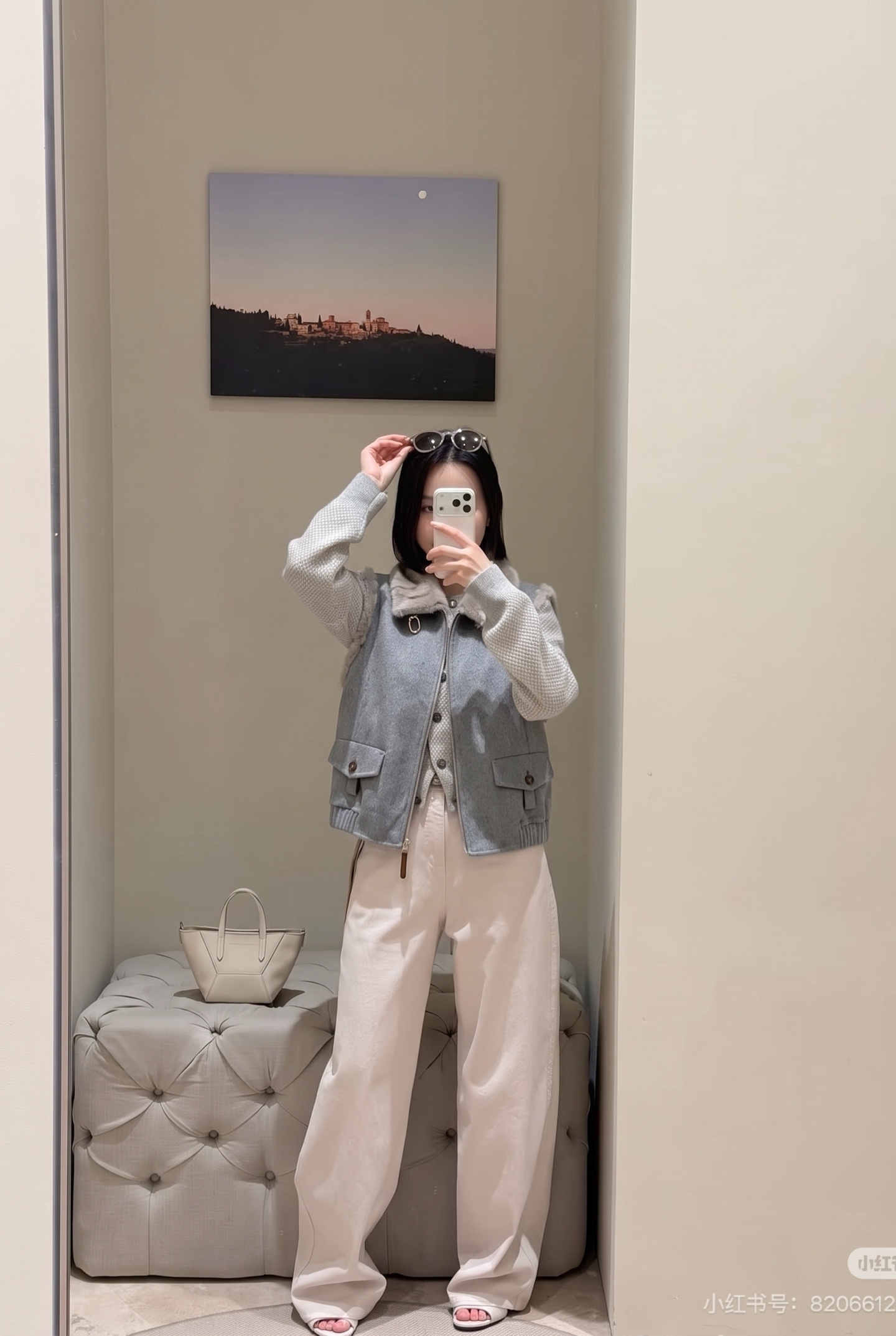Brun 26fw woolen vest jacket