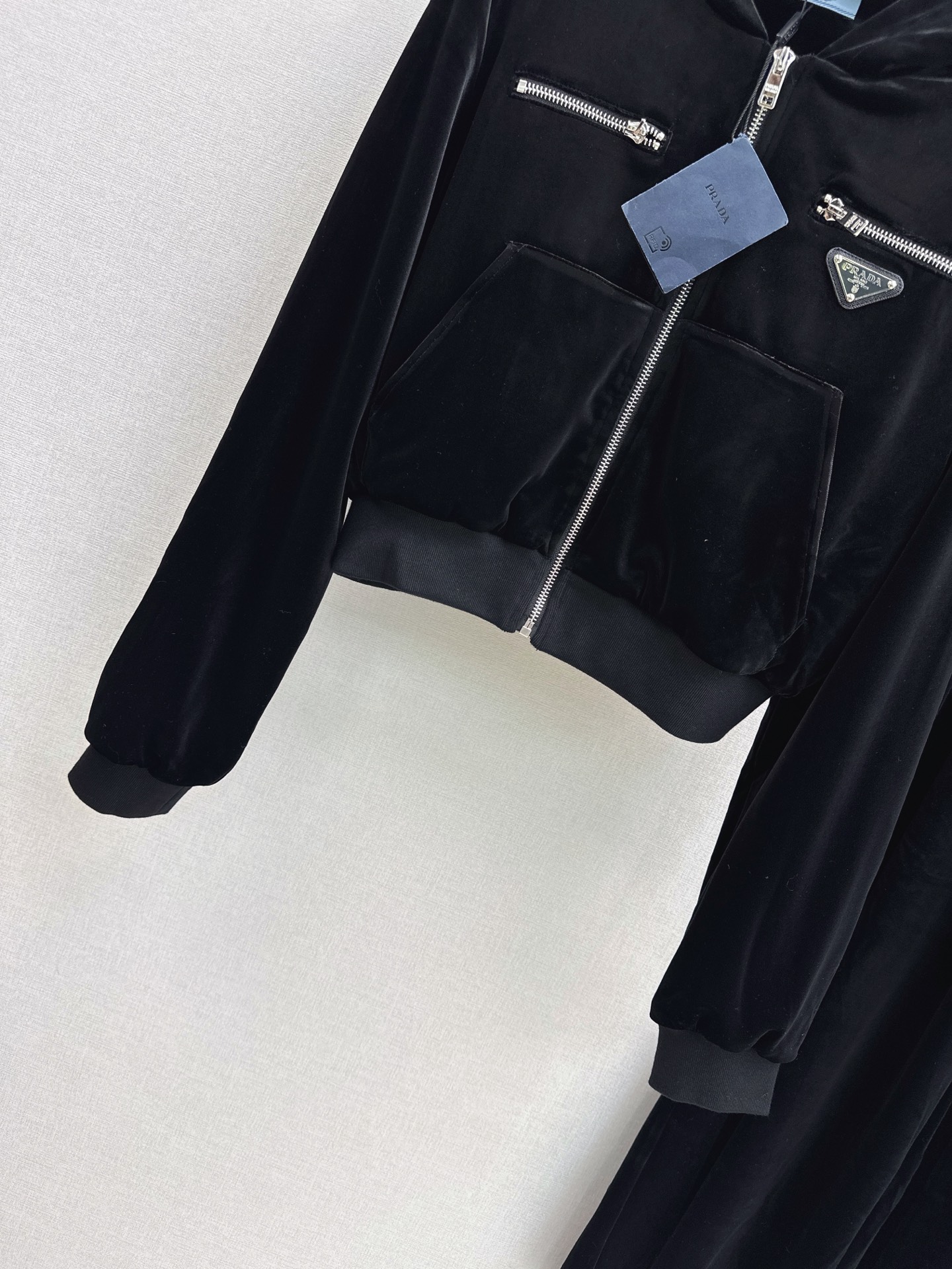 Pra 26fw hooded cropped jacket pants sets