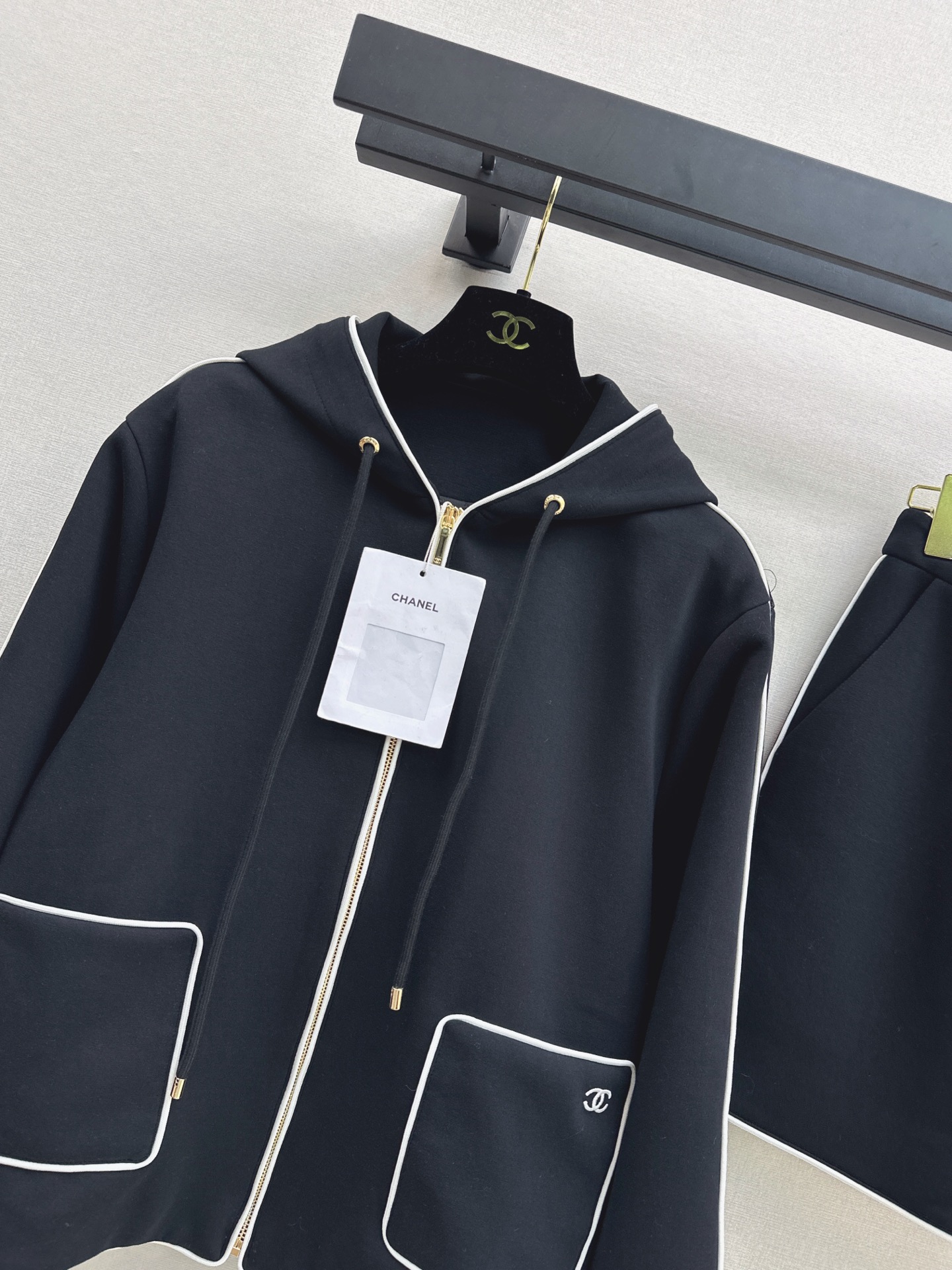 Chan 26fw hooded jacket skirt sets