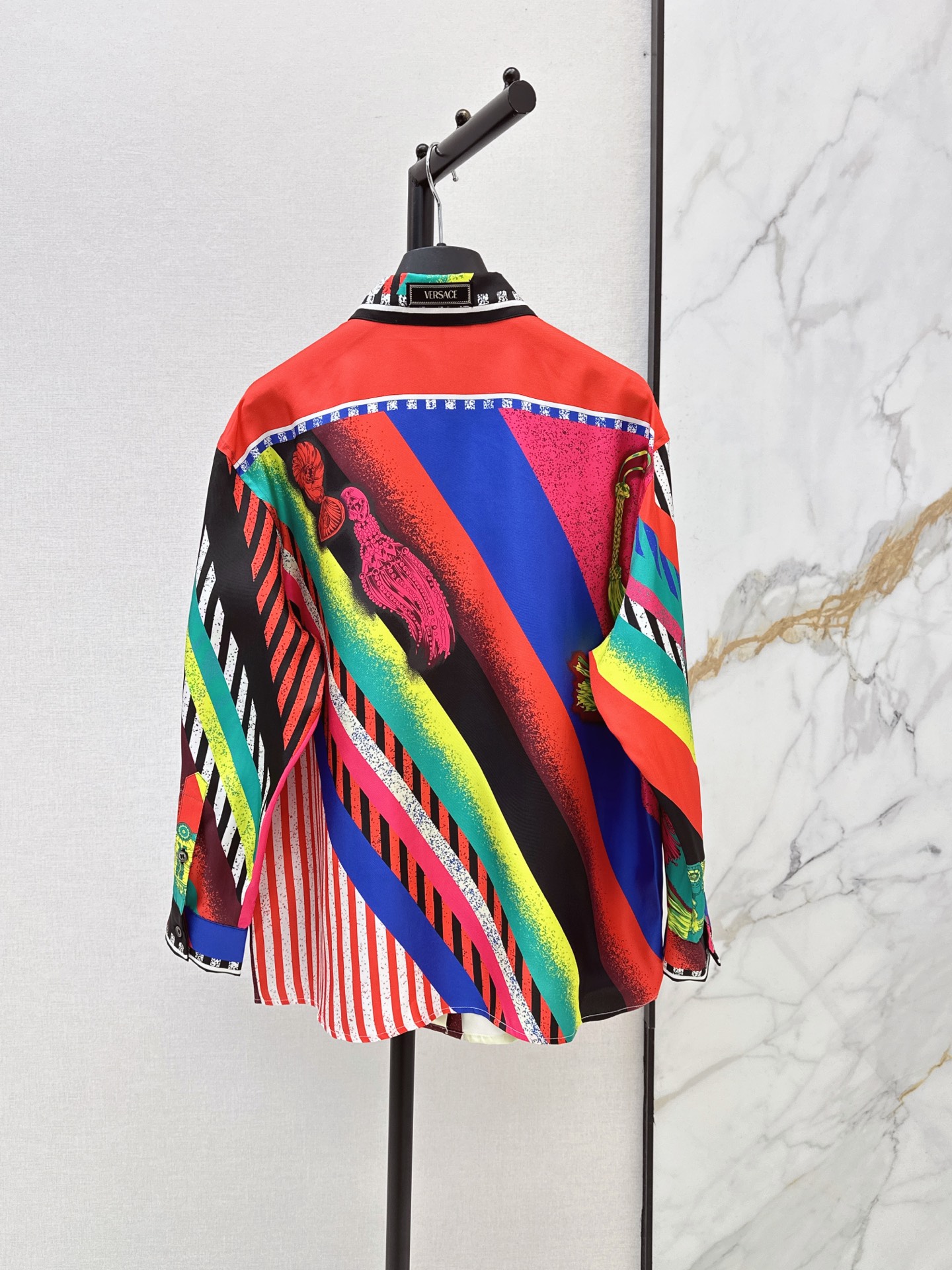 Ver 26fw print silk shirt
