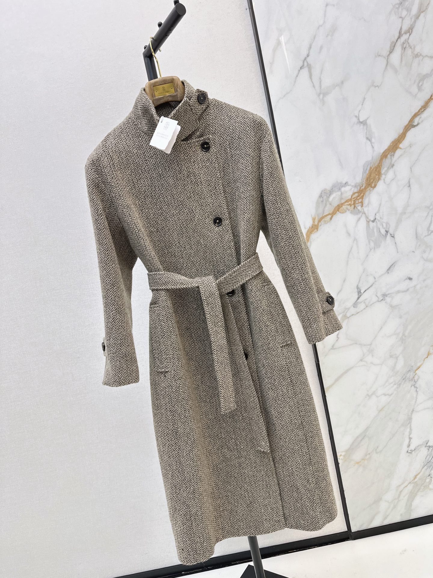 Brun 26fw belted overcoats