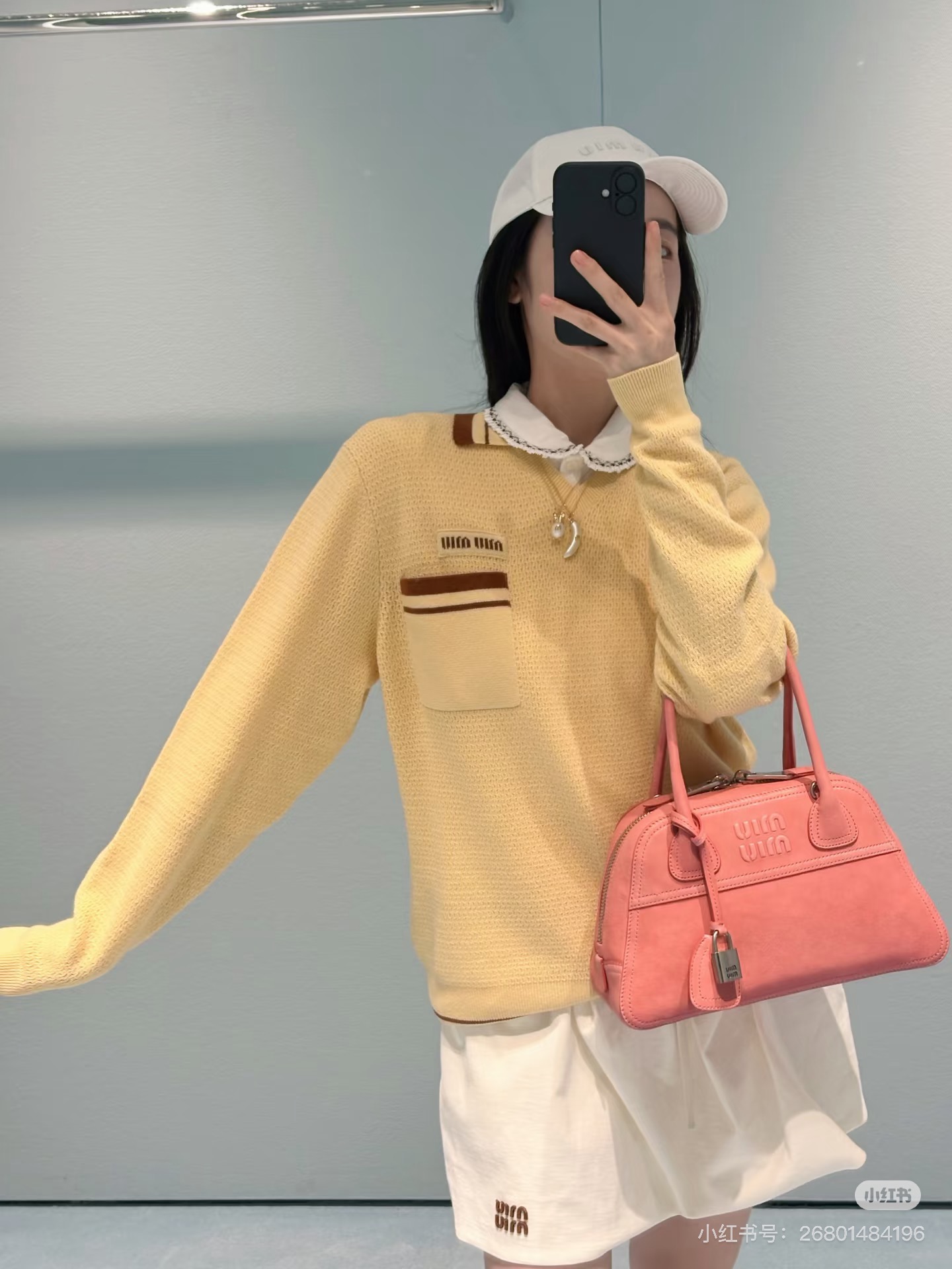 Miu 26fw cashmere knit sweater
