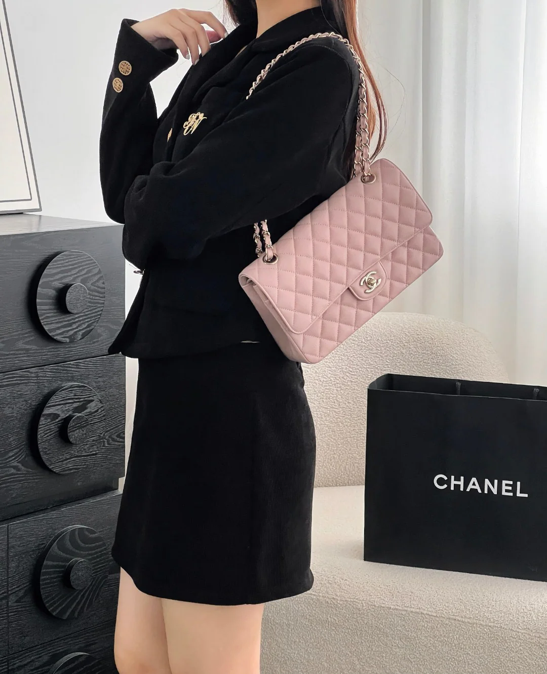 Chan cf25 chain shoulder bag