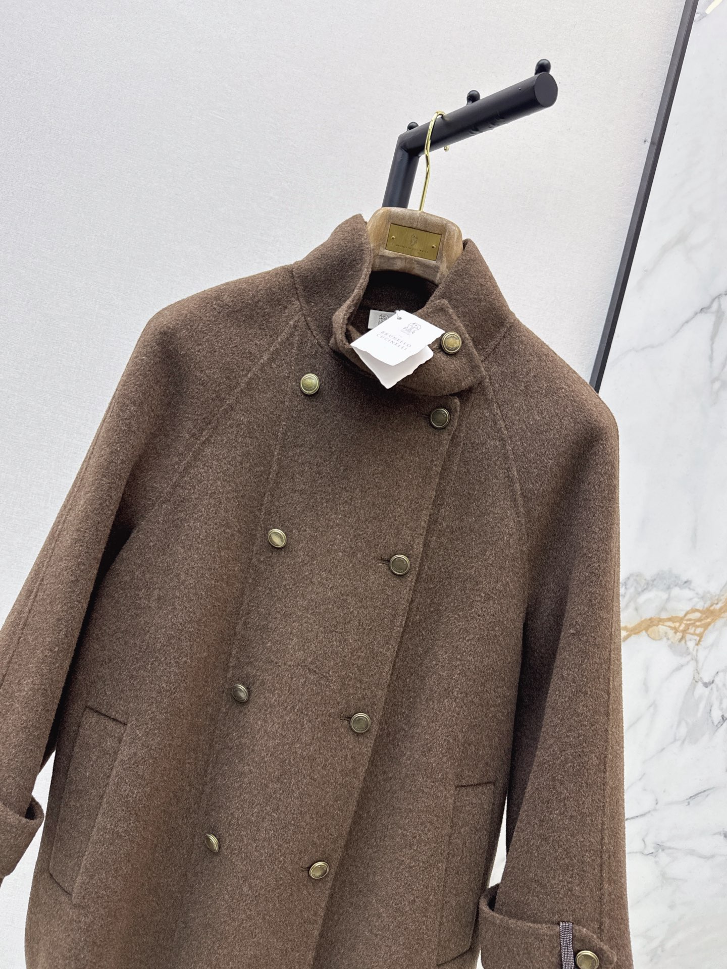 Brun 26fw woolen cropper overcoats