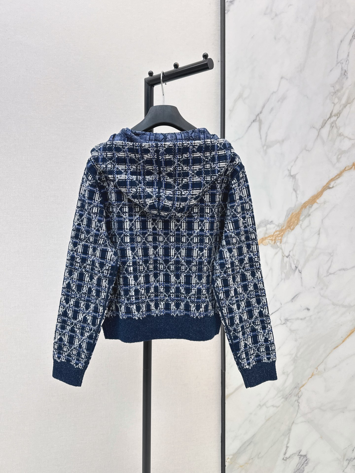 CD 26fw check jacquard knit jacket