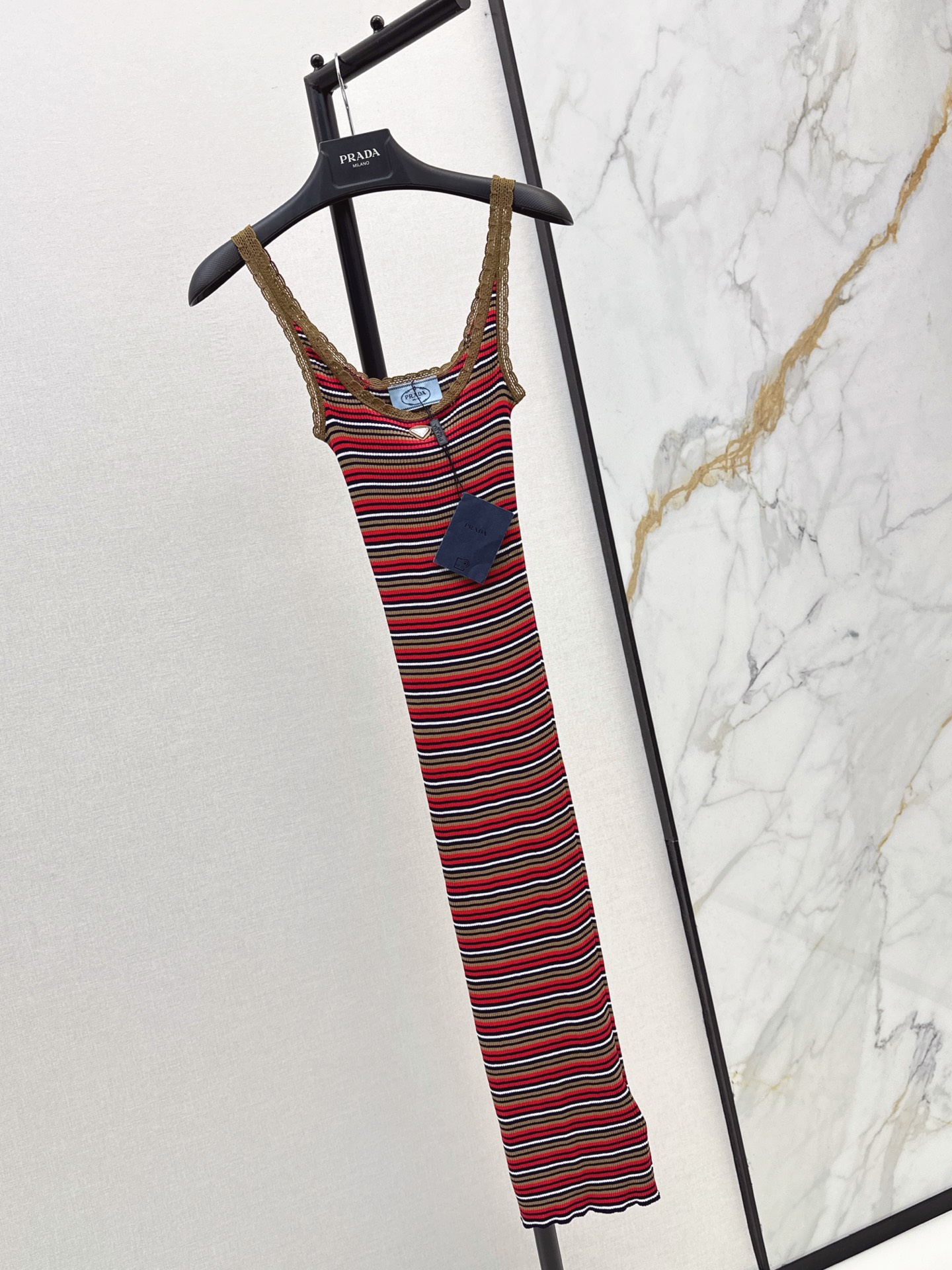 Pra 26fw stripe knit dress